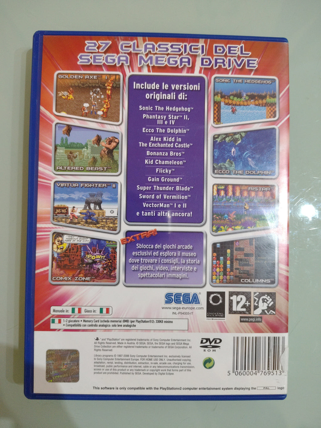 Sega Mega Drive Collection Playstation PS2 edizione italiana