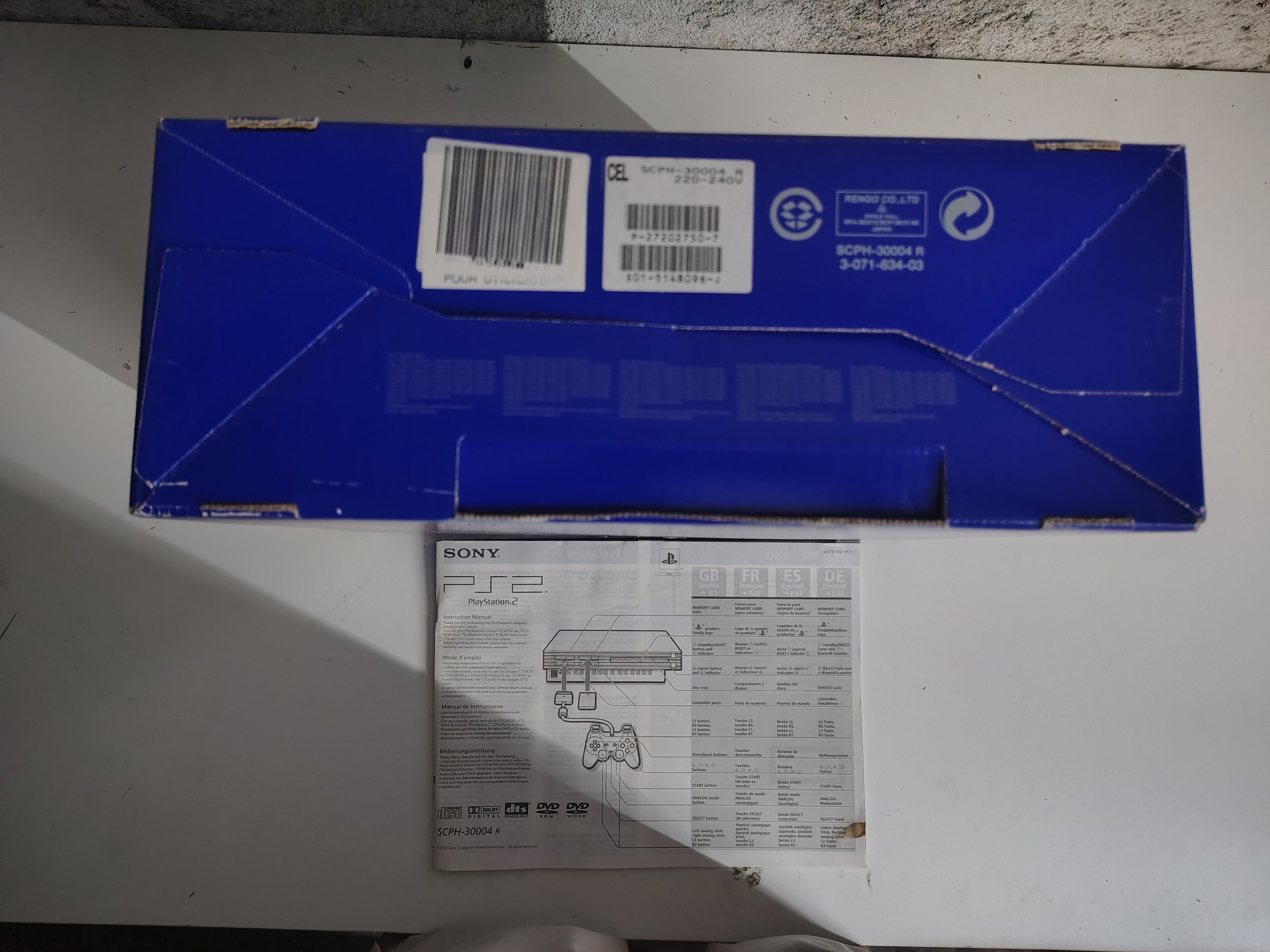 SCATOLA ORIGINALE PS2 CON LIBRETTO..SPCH- 30004 R ( no console )