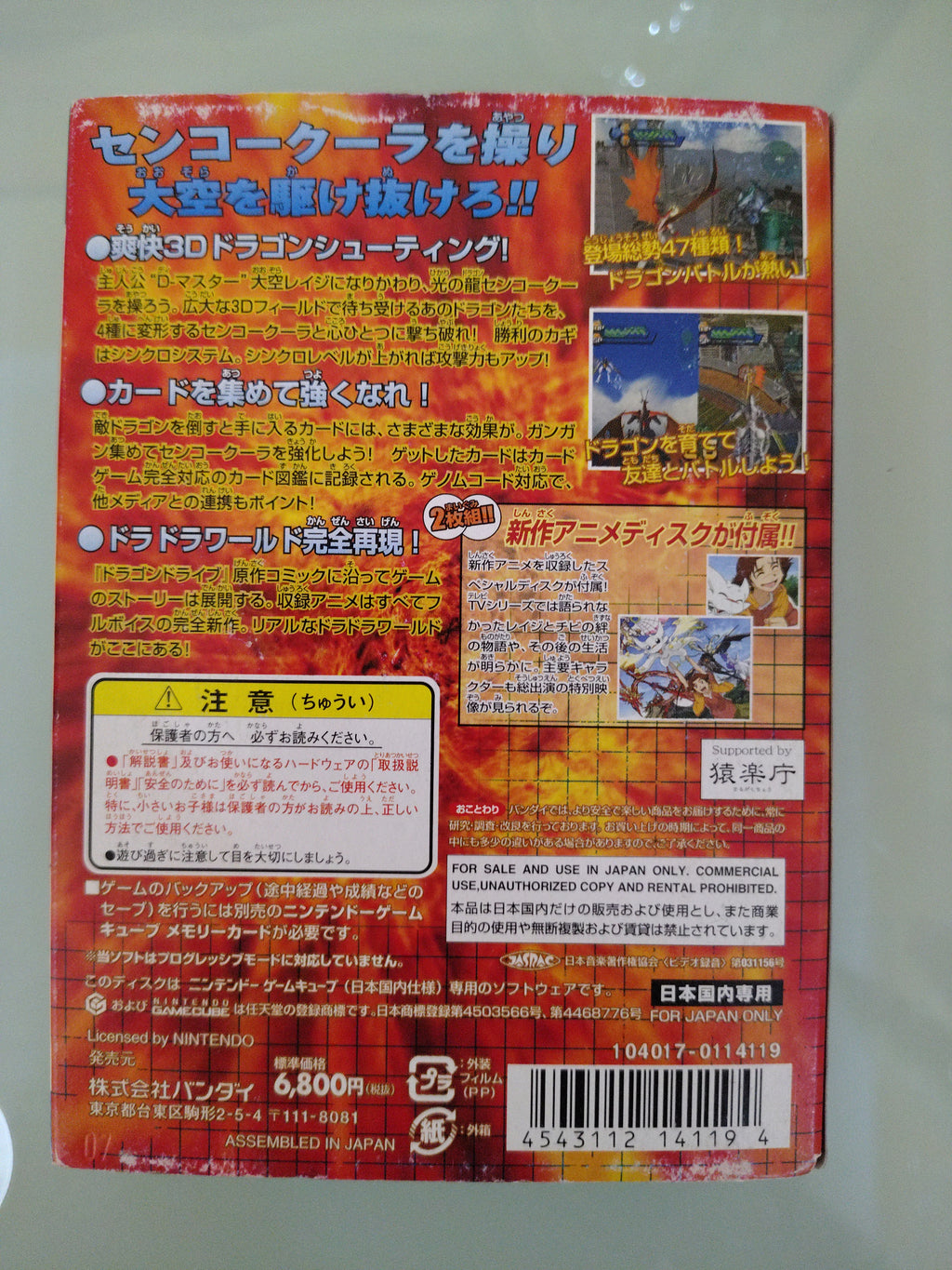 Nintendo Gamecube Dragon Drive D Masters  IMPORTAZIONE GIAPPONE