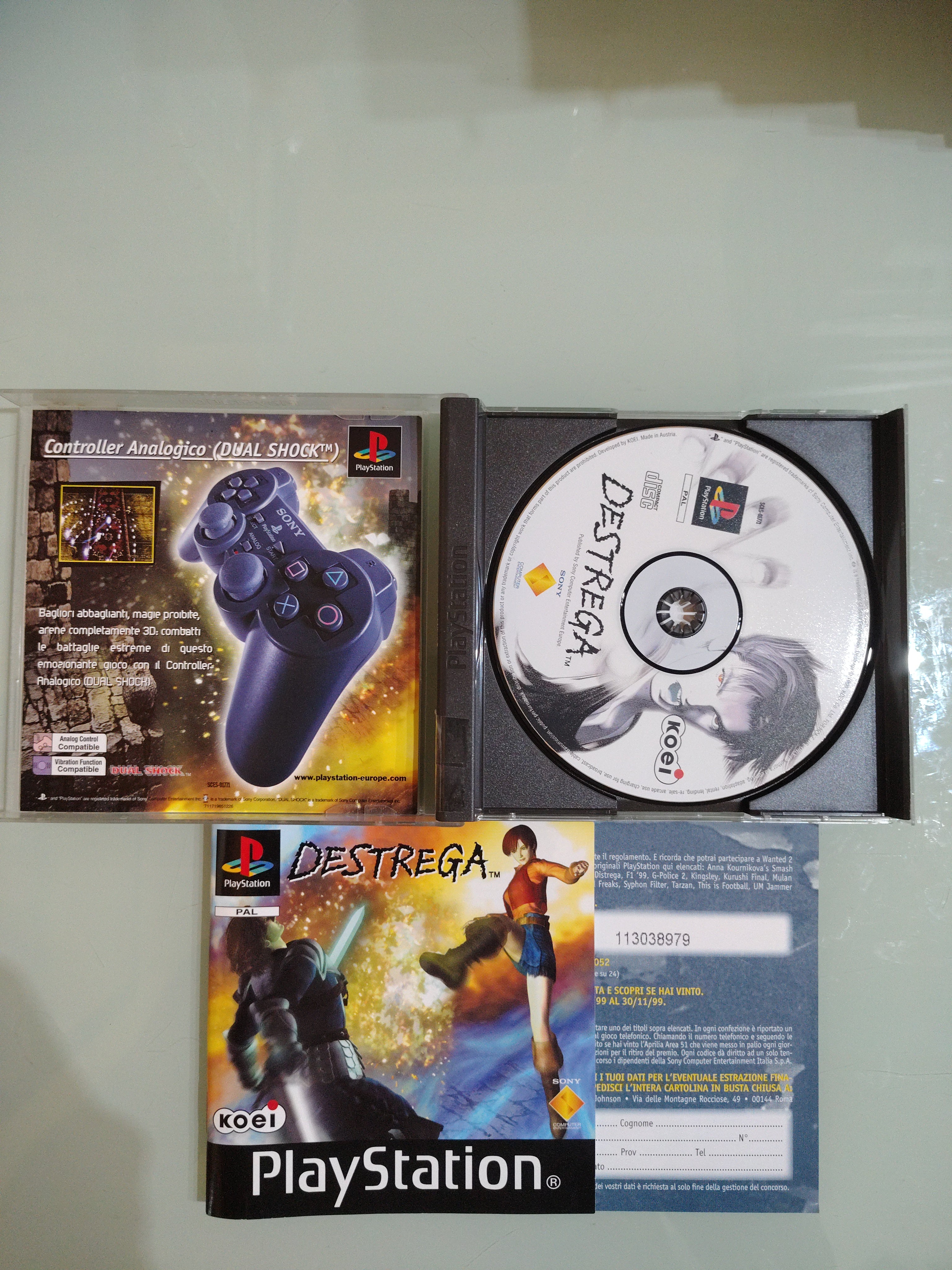 PS1 DESTREGA PLAYSTATION 1 PAL ITALIANO COMPLETO QUASI NUOVO