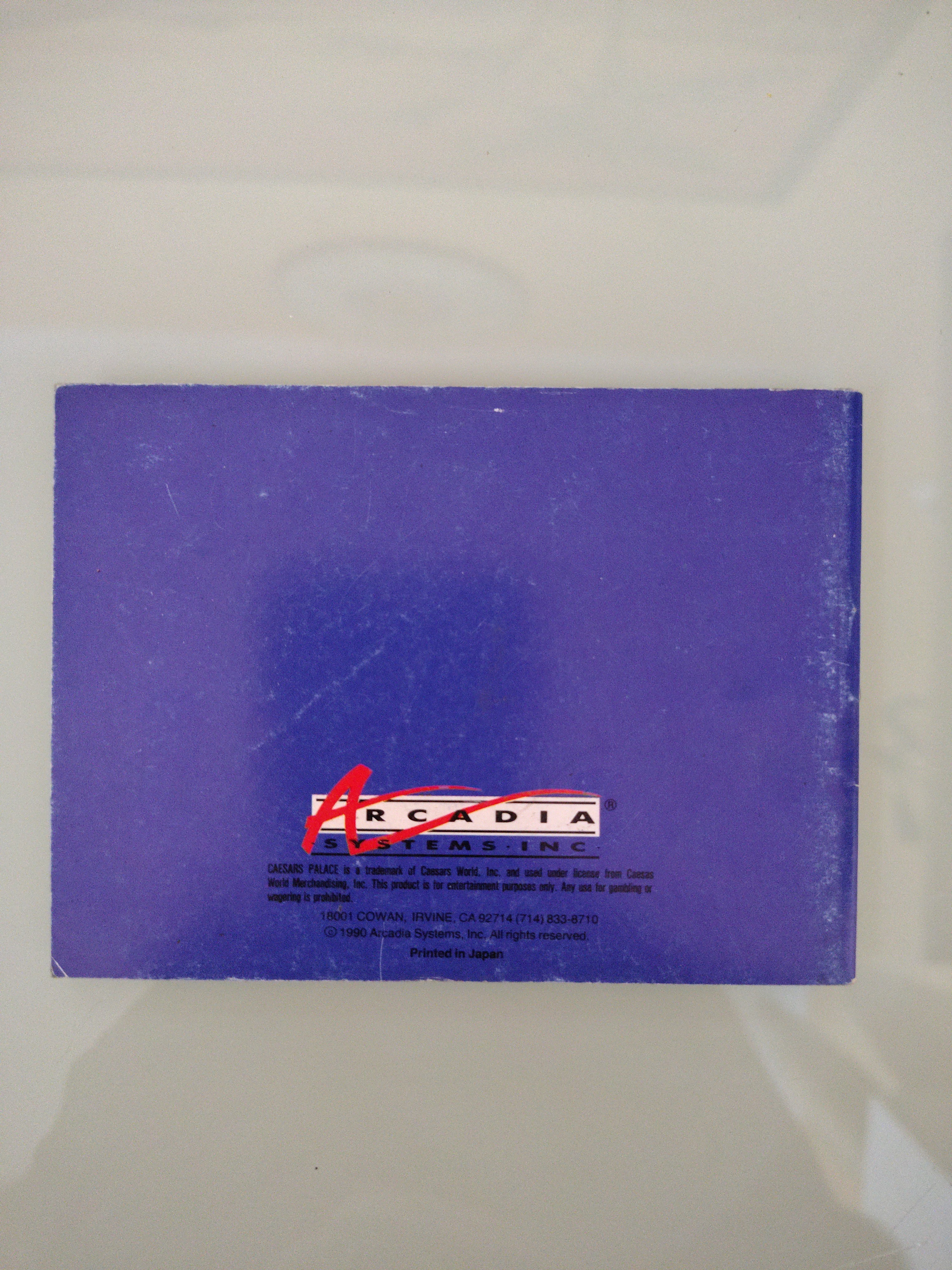 Caesars Palace GameBoy Nintendo solo manuale istruzioni