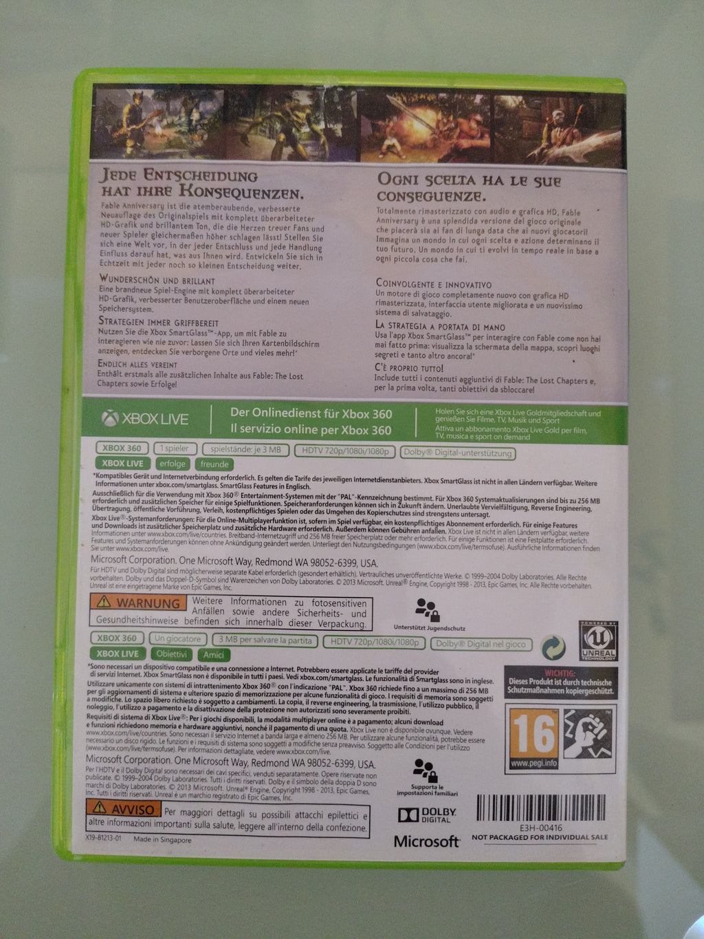 Fable Anniversary GIOCO XBOX 360 VERSIONE ITALIANA