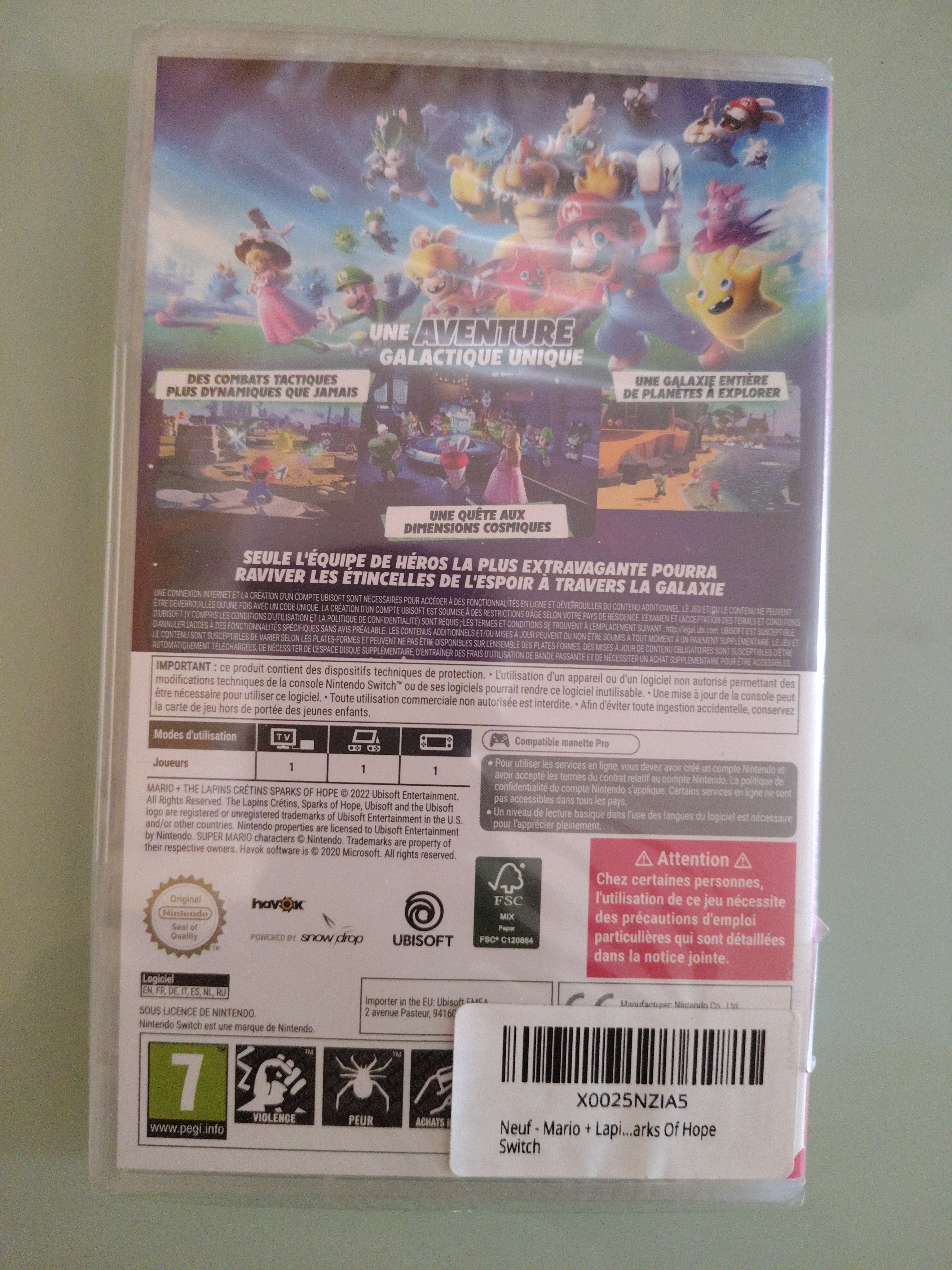 MARIO + RABBIDS SPARKS OF HOPE - NINTENDO SWITCH - NUOVO SIGILLATO PAL VERSION