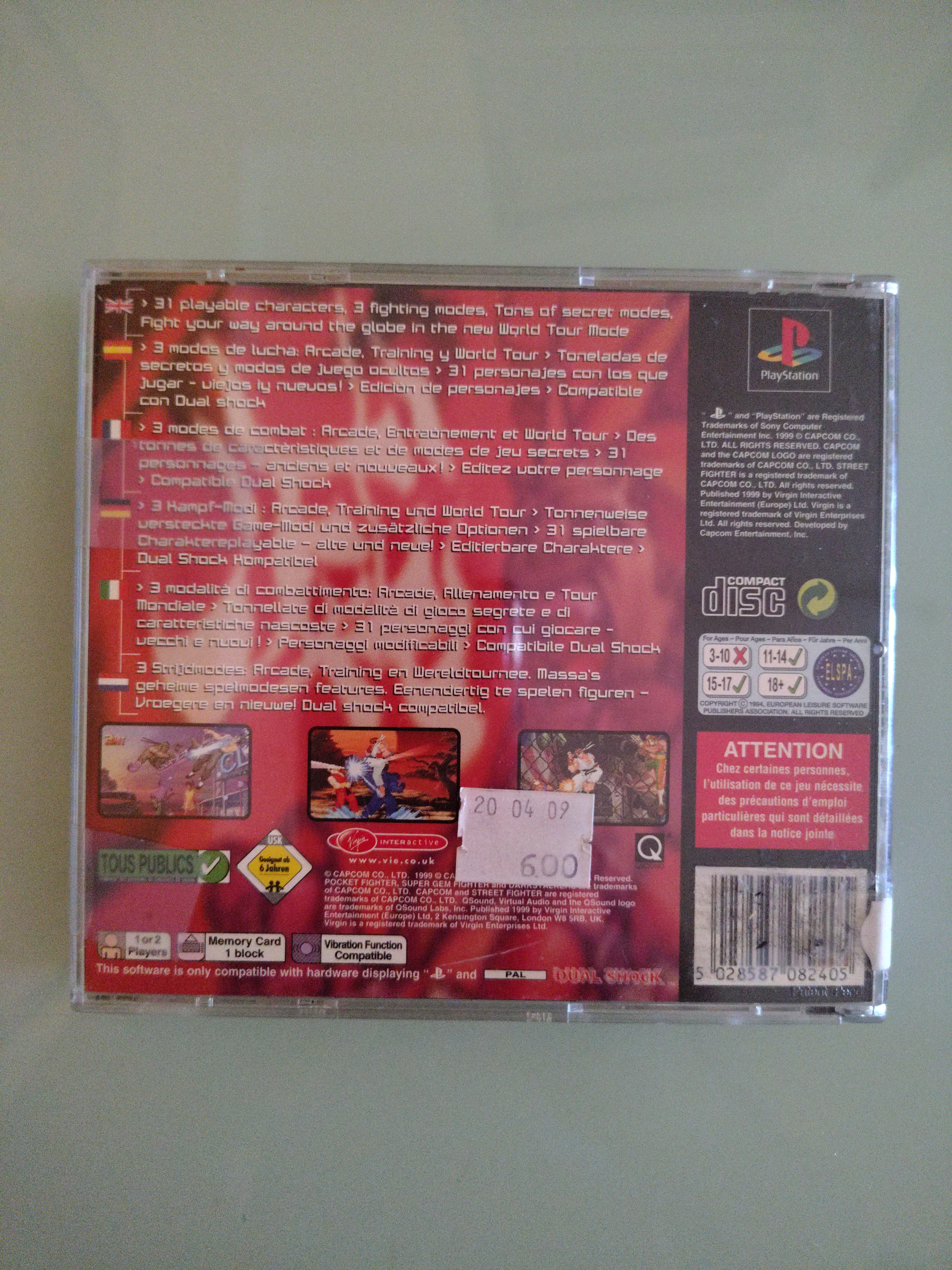 STREET FIGHTER ALPHA 3 - SONY PS1 - USATO PERFETTAMENTE FUNZIONANTE PAL VERSION ita/multi