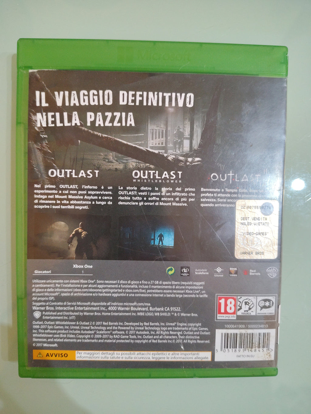 Outlast Trinity Xbox One Pal Ita