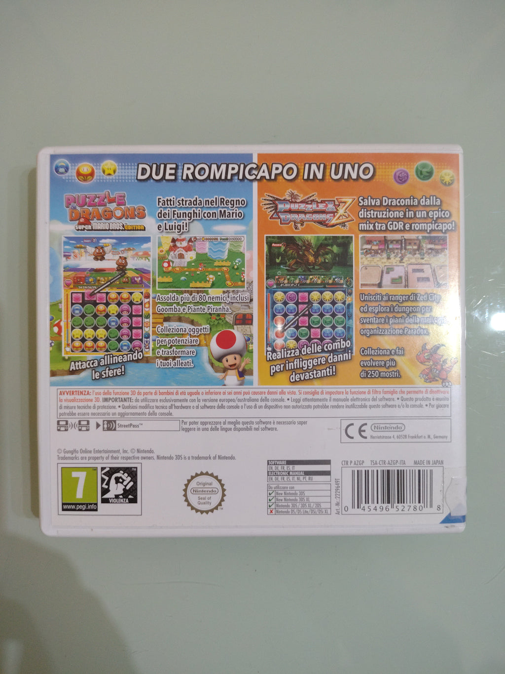 Puzzle & Dragons Z + P&D Super Mario Edition 3DS USATO ITA