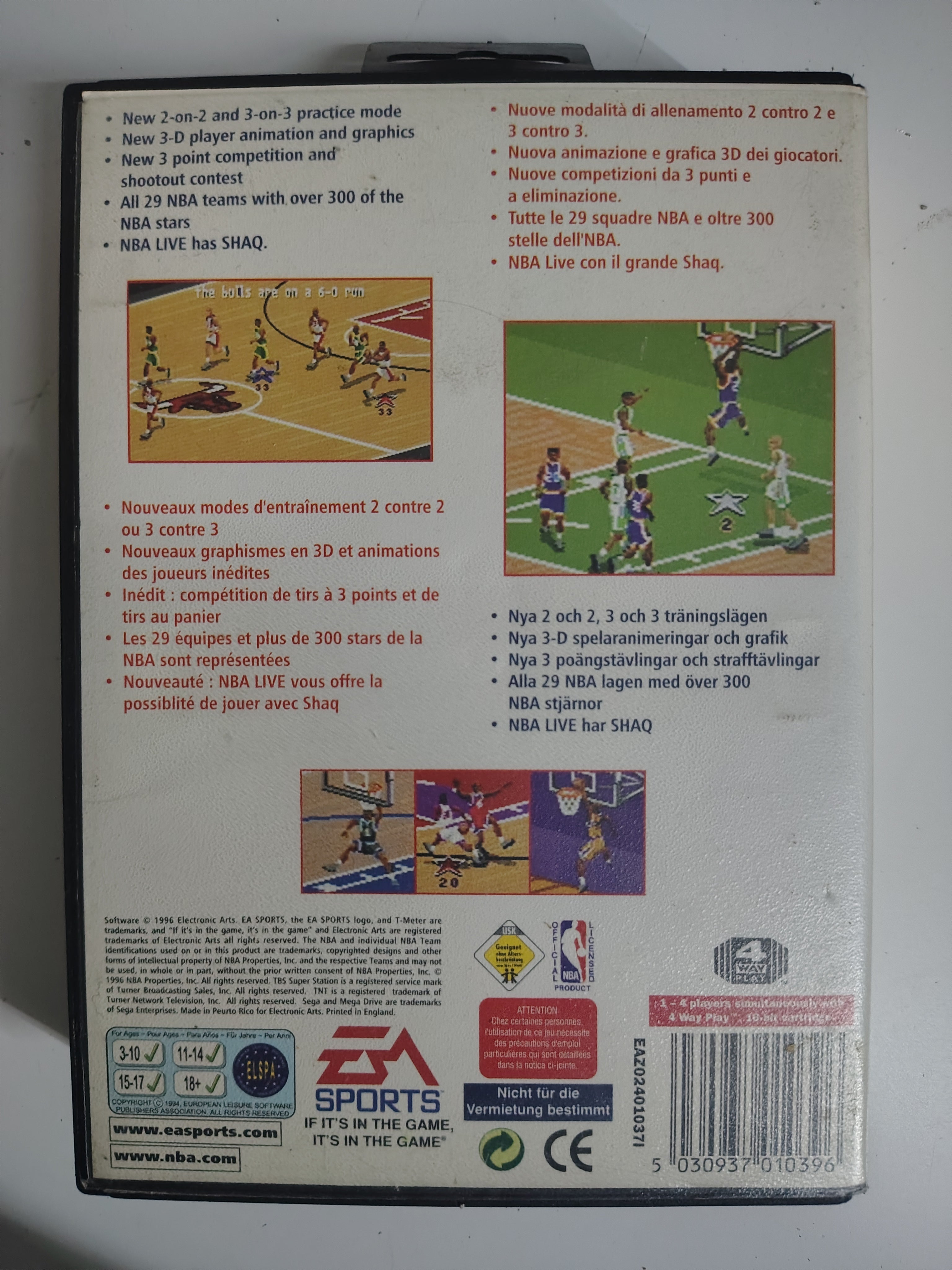 Nba Live 97 Sega MegaDrive Usato Ottimo Stato