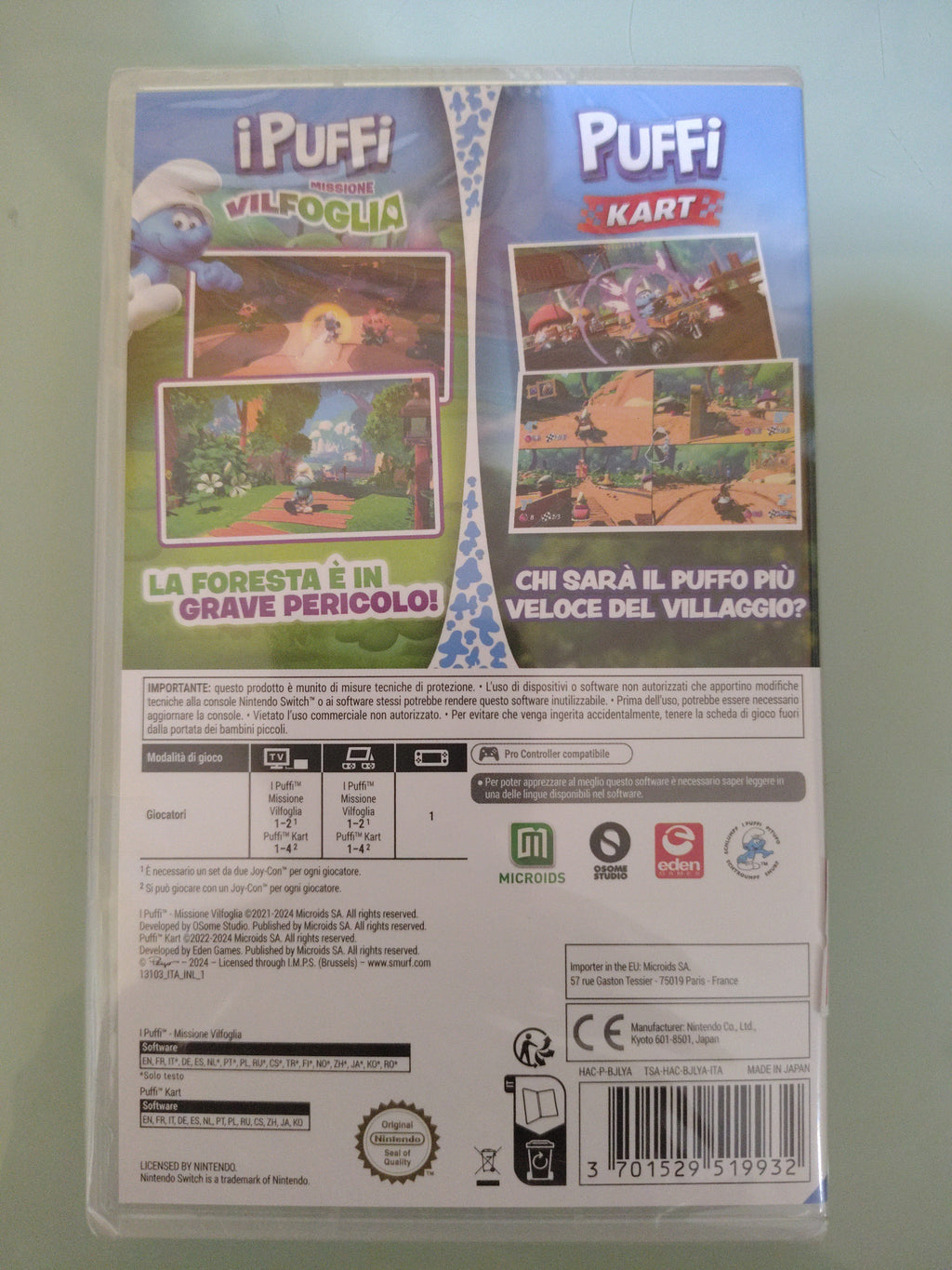 I Puffi 2 in 1 Game Collection SWITCH NUOVO SIGILLATO ITA