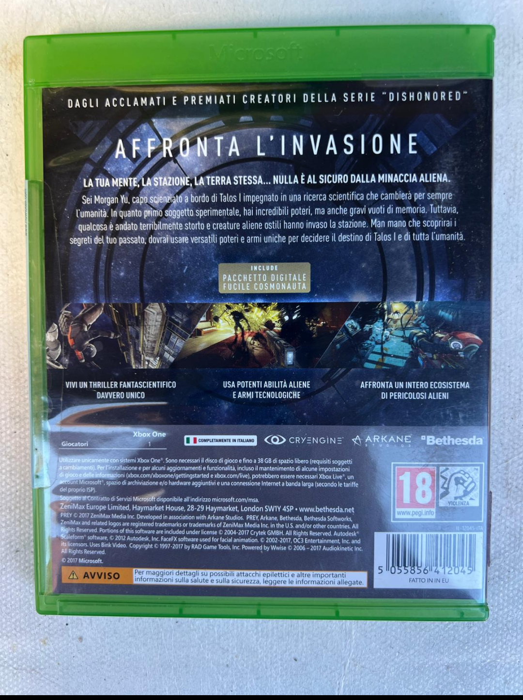 Prey GIOCO Xbox One VERSIONE ITALIANA
