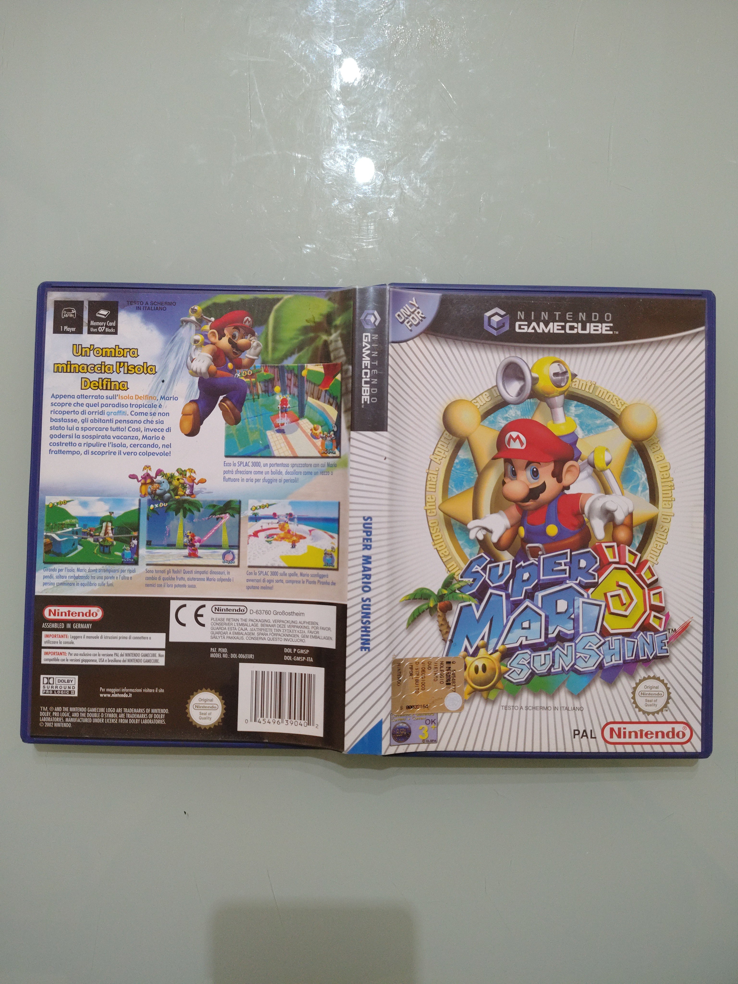 Super Mario Sunshine Nintendo GameCube Wii PAL Italiano Completo Libretto