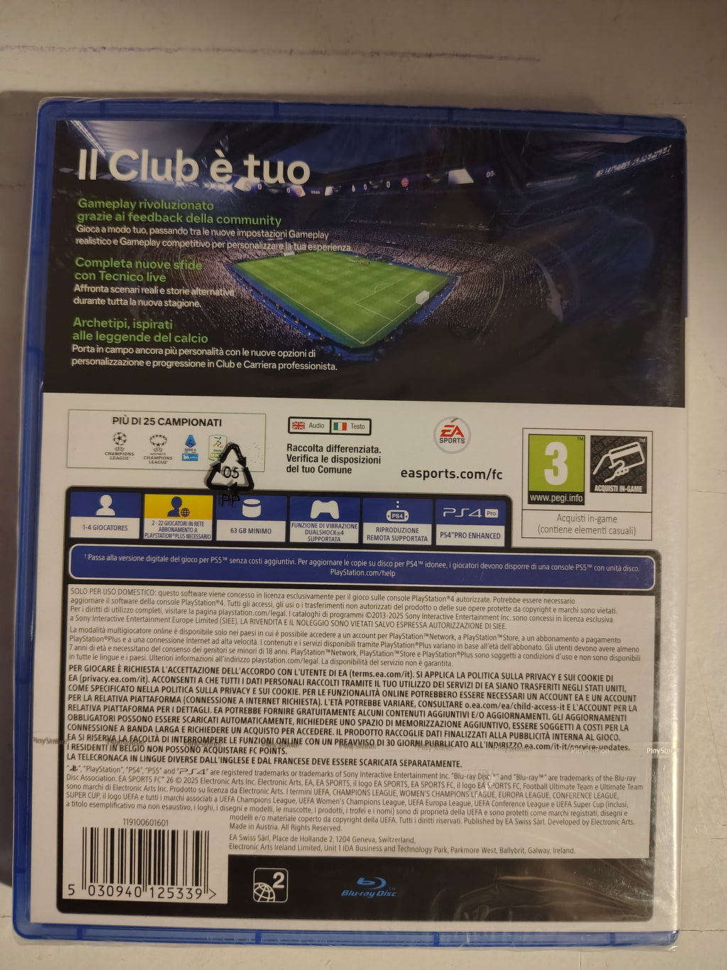 EA Sports FC 26 PS4 Videogioco Fifa 26 Italiano  Nuovo Sigillato
