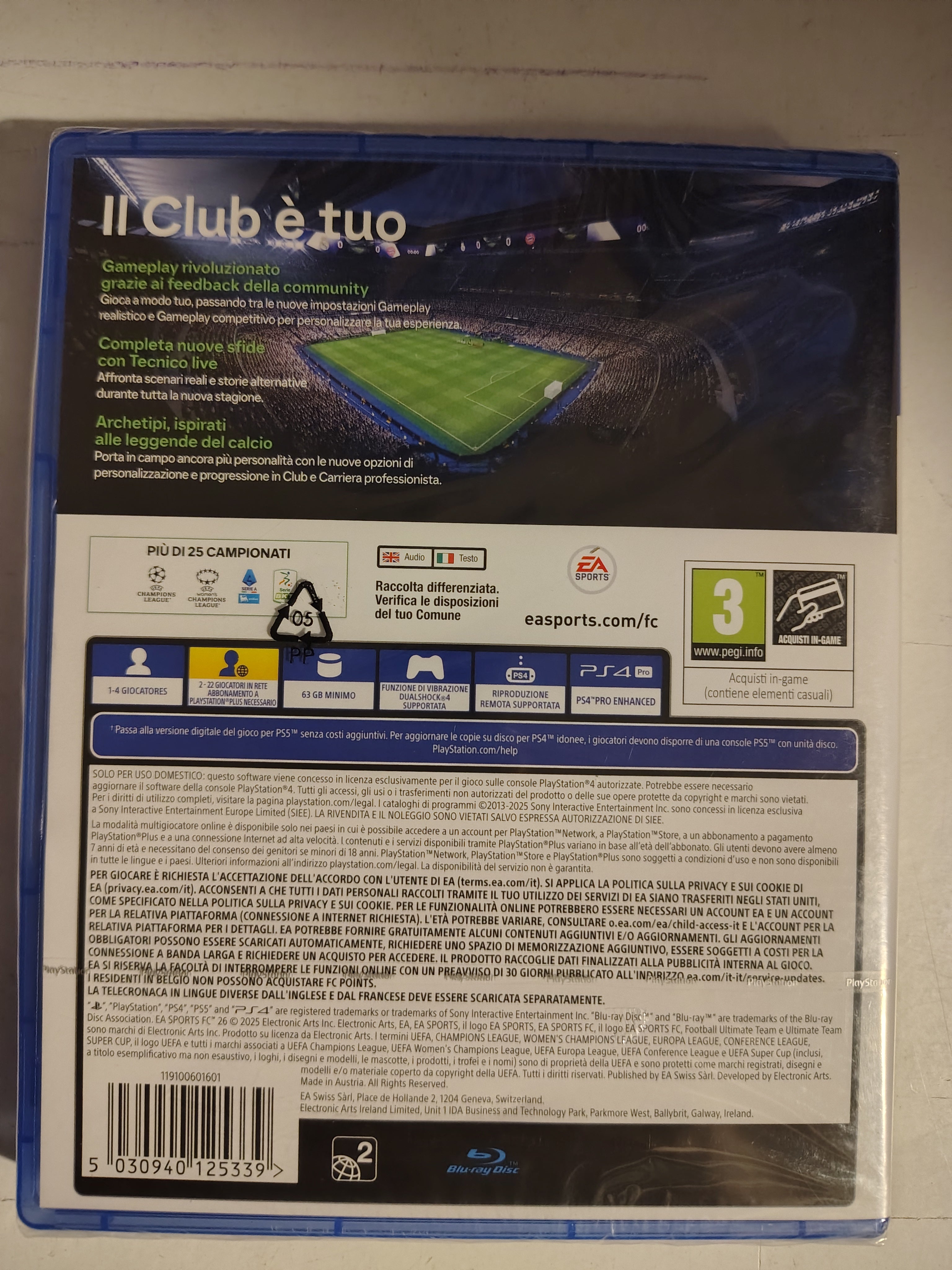 EA Sports FC 26 PS4 Videogioco Fifa 26 Italiano  Nuovo Sigillato