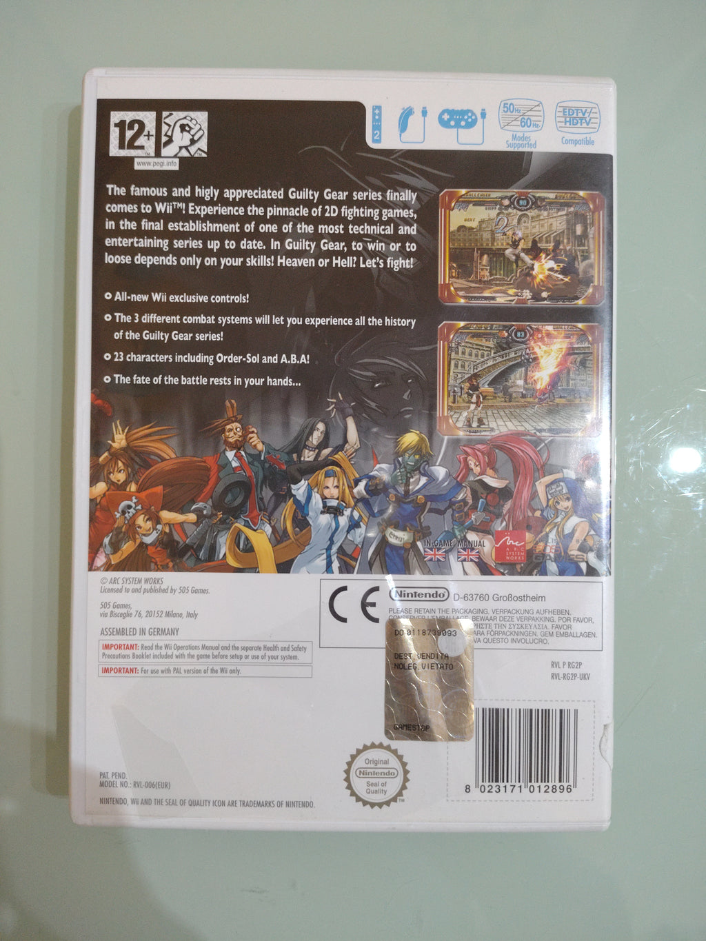 GUILTY GEAR CORE XX NINTENDO WII e WIIU U PAL EU EUR ORIGINALE COMPLETO