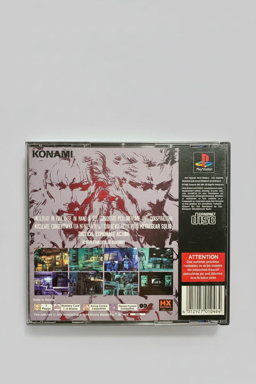 METAL GEAR SOLID PLAYSTATION 1 PS1 PAL ITALIANO con MANUALI