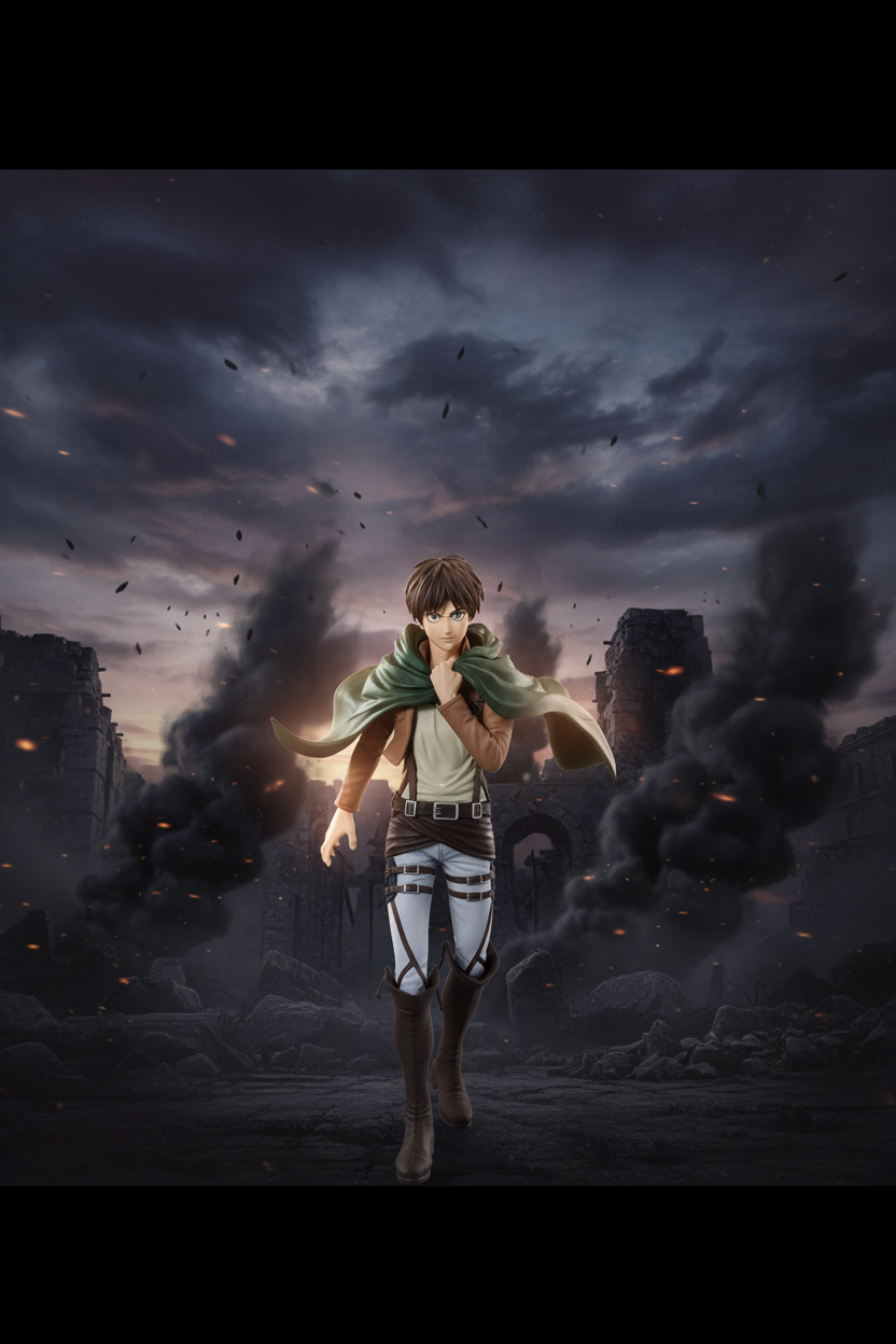 Attack on Titan Grandista Eren Yeager Figura Anime GIAPPONE BANPRESTO