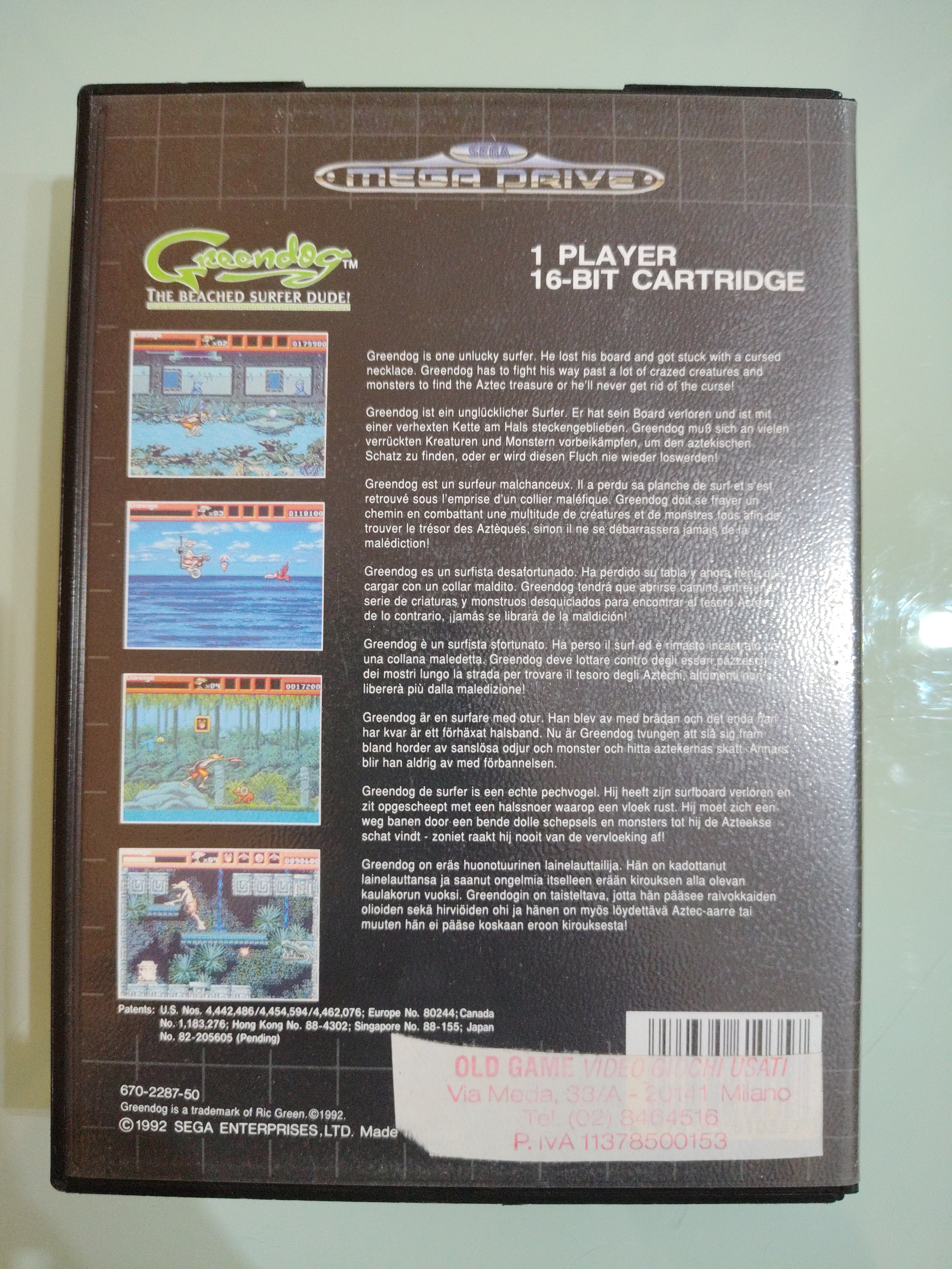 Greendog The Beachd Surfer Dude Sega Megadrive