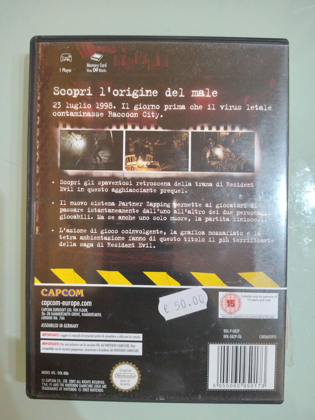 RESIDENT EVIL 0 ZERO PAL ita