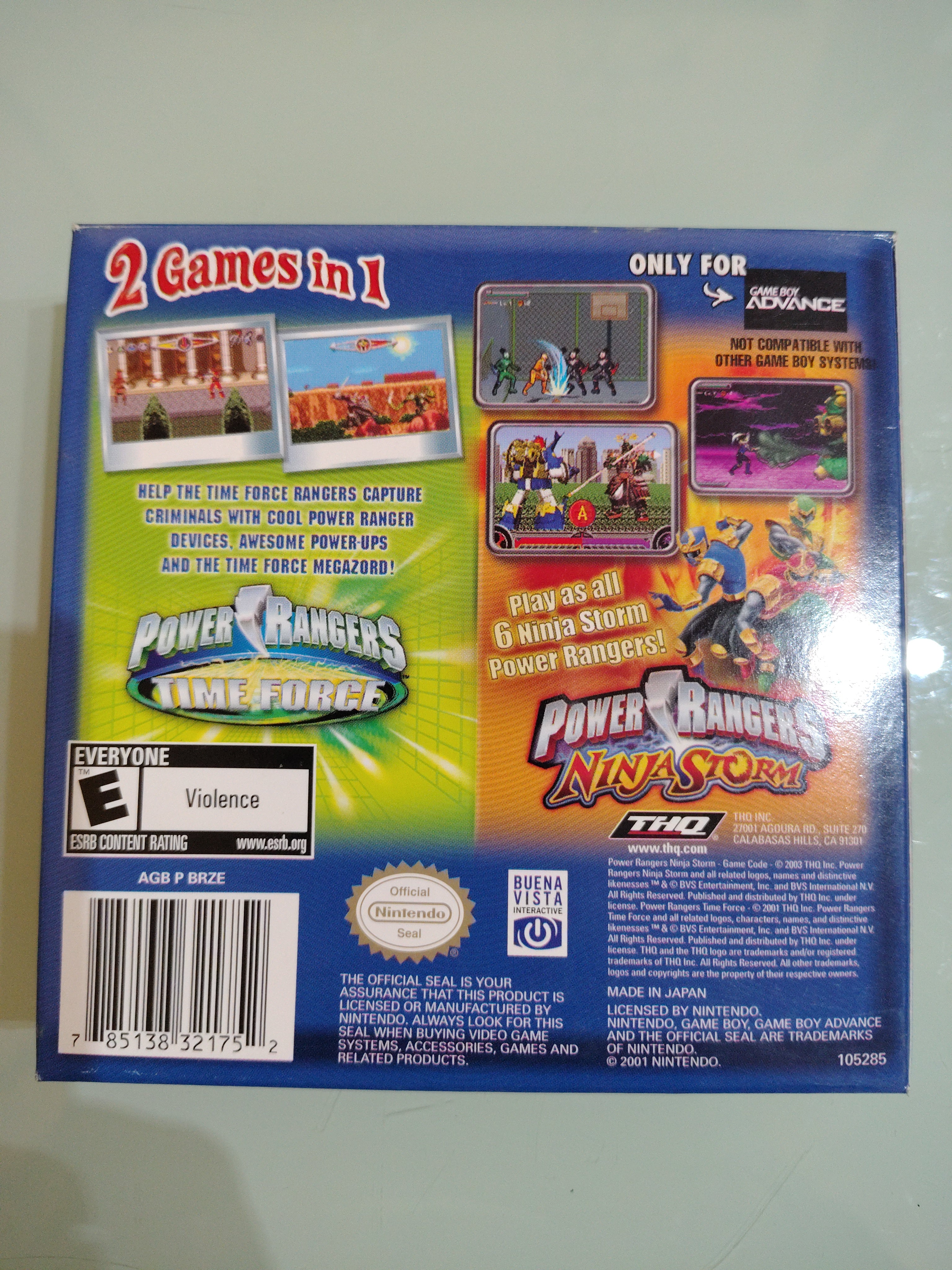 Power Rangers Double Pack: Ninja Storm & Time Force (Nintendo Game Boy Advance, 2005)