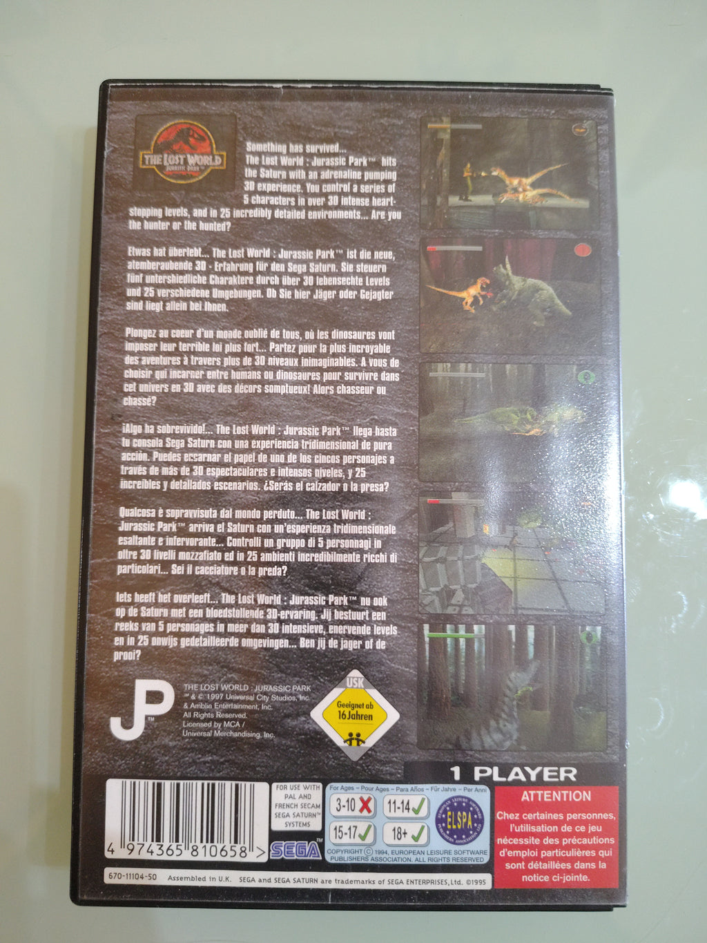 THE LOST WORLD Jurassic  park pal