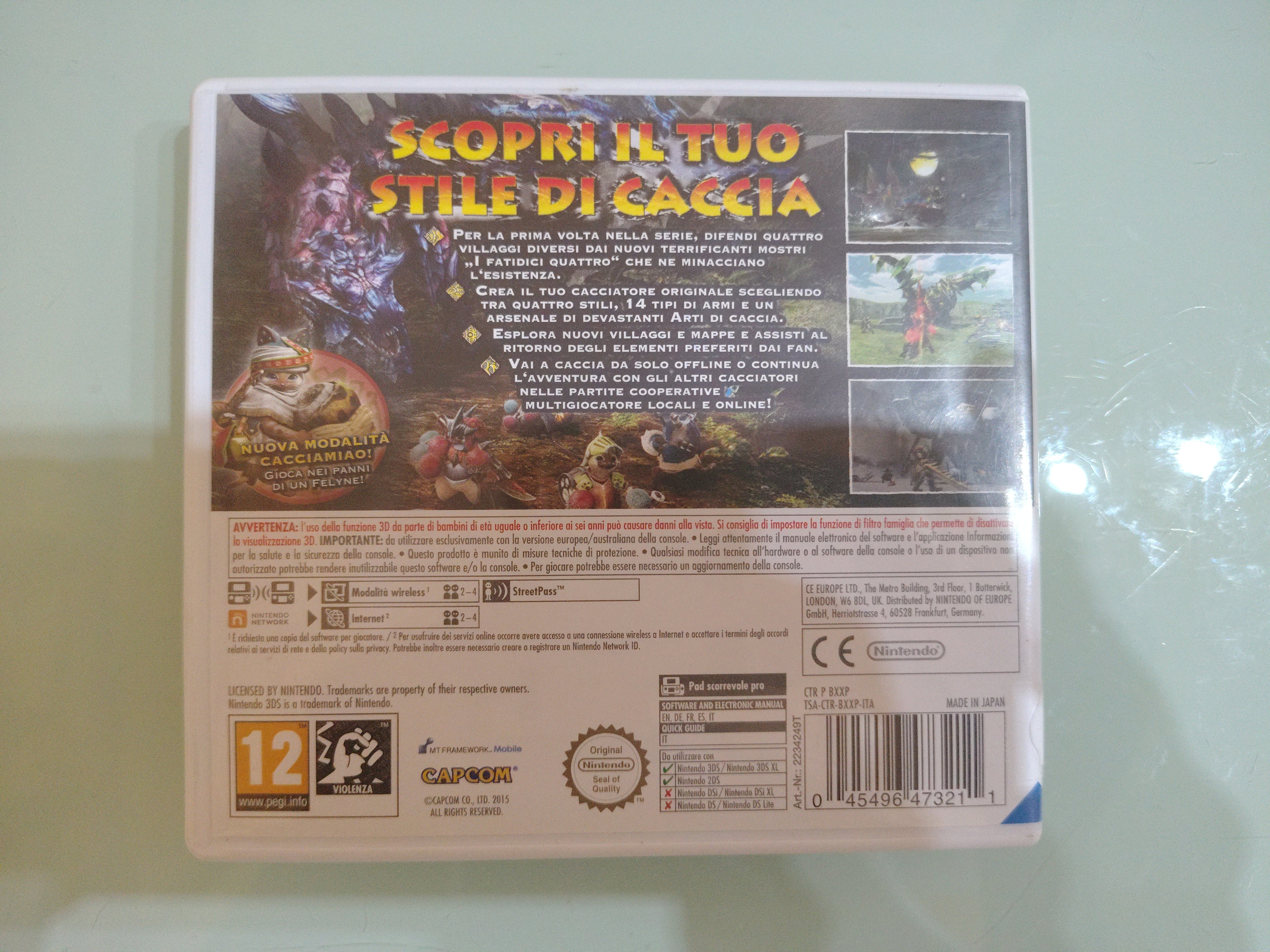 MONSTER HUNTER GENERATION NINTENDO 3DS 2DS PAL ita