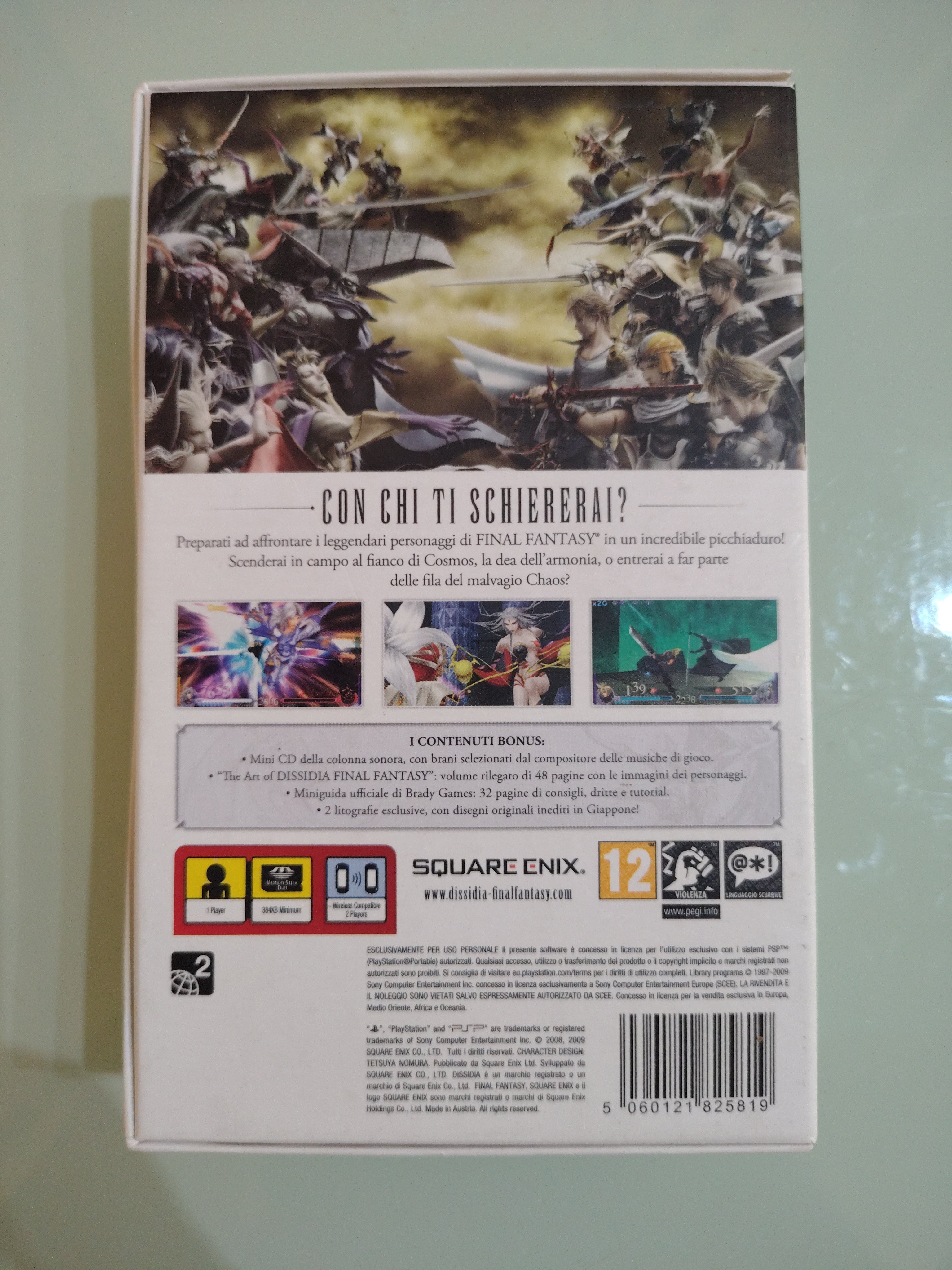 DISSIDIA FINAL FANTASY EDIZIONE LIMITATA DA COLLEZIONE PSP PAL ITALIANO COMPLETO