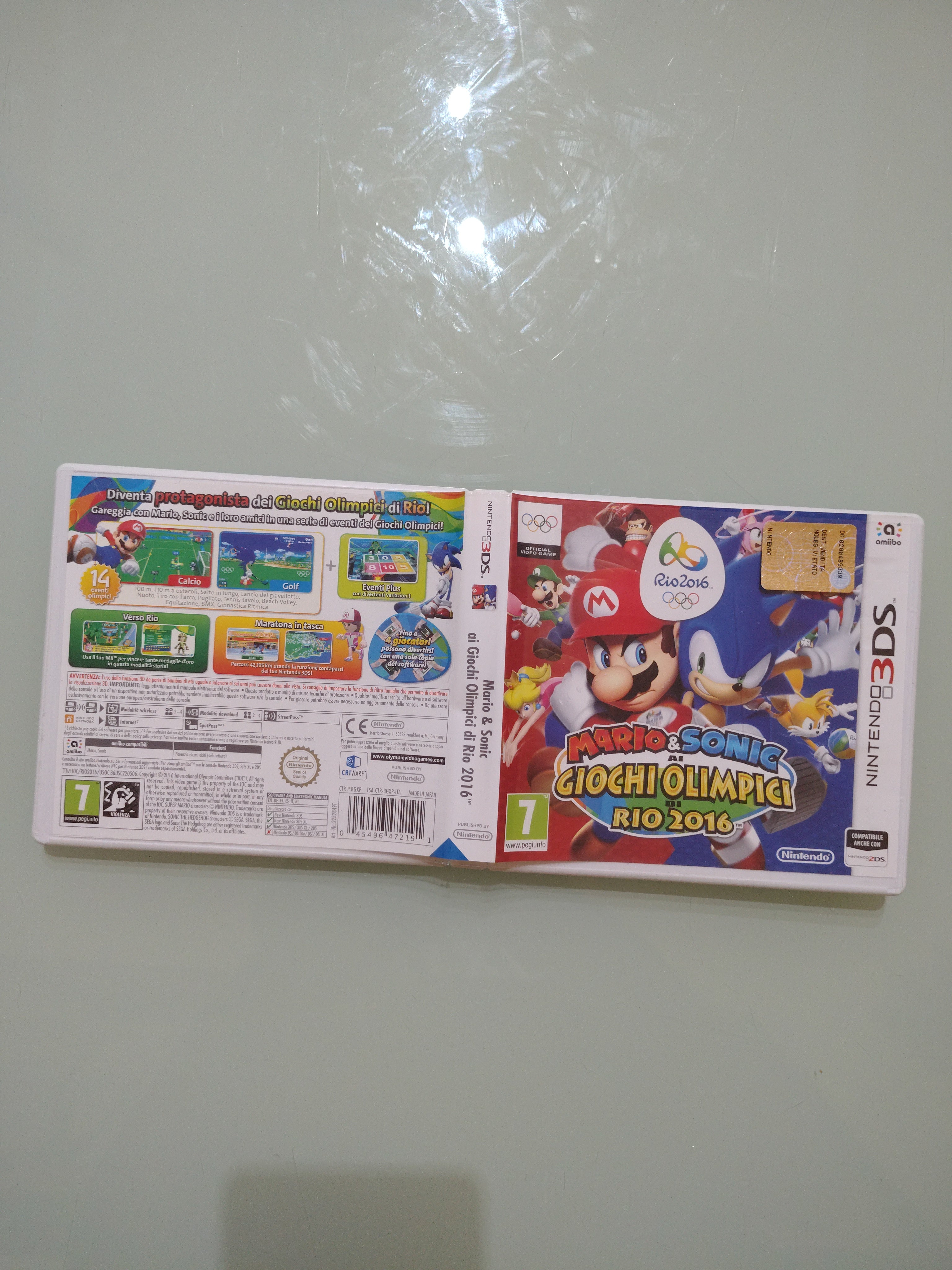 NINTENDO 3DS MARIO E SONIC AI GIOCHI OLIMPICI DI RIO 2016 COME NUOVO ITALIANO