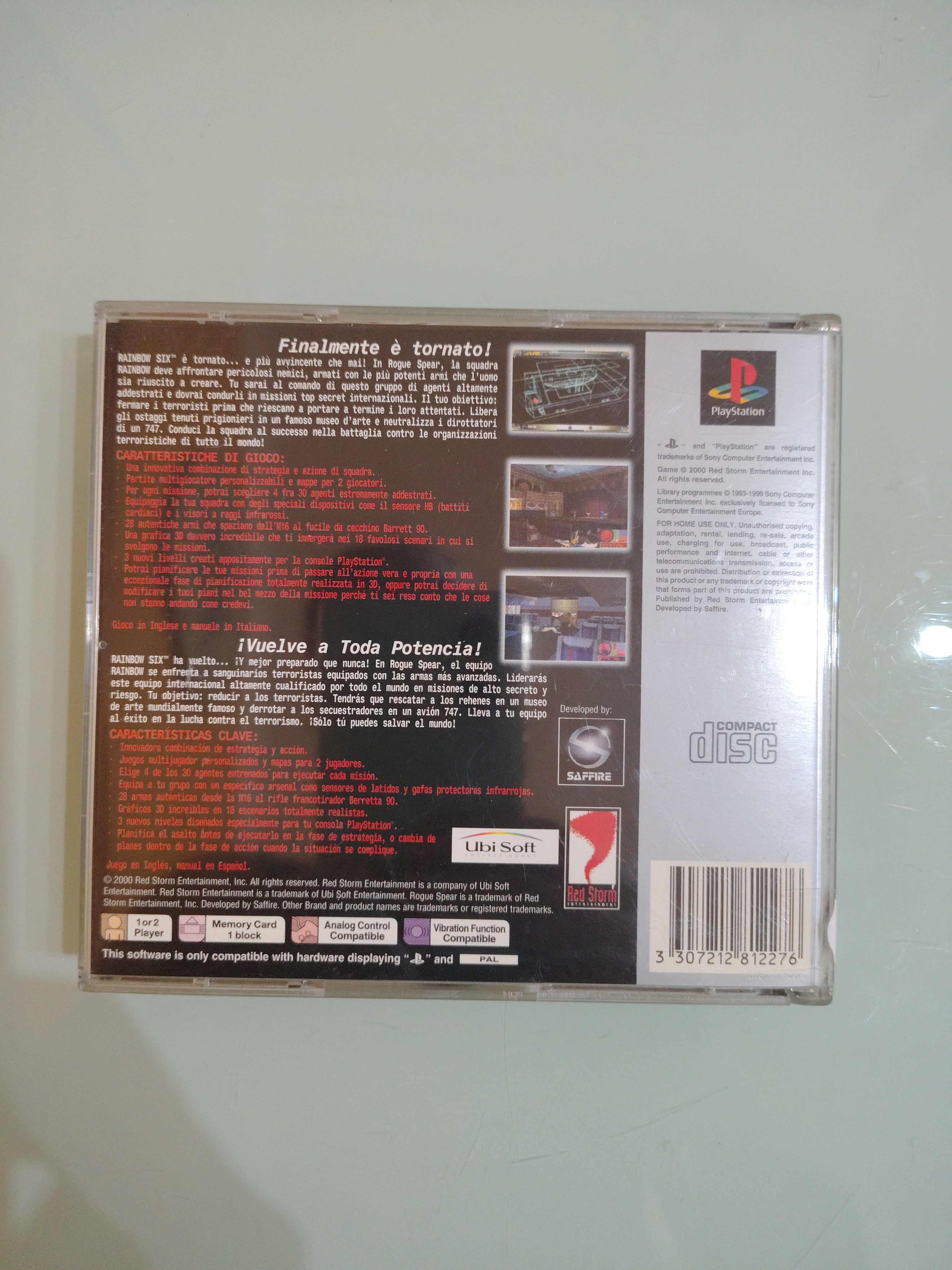 Tom Clancy's Rainbow Six Rogue Spear GIOCO PS1 VERSIONE ITALIANA