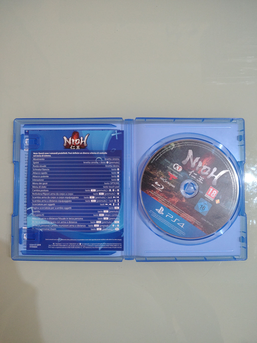 Nioh PS4 PLAYSTATION 4 GIOCO USATO Italiano