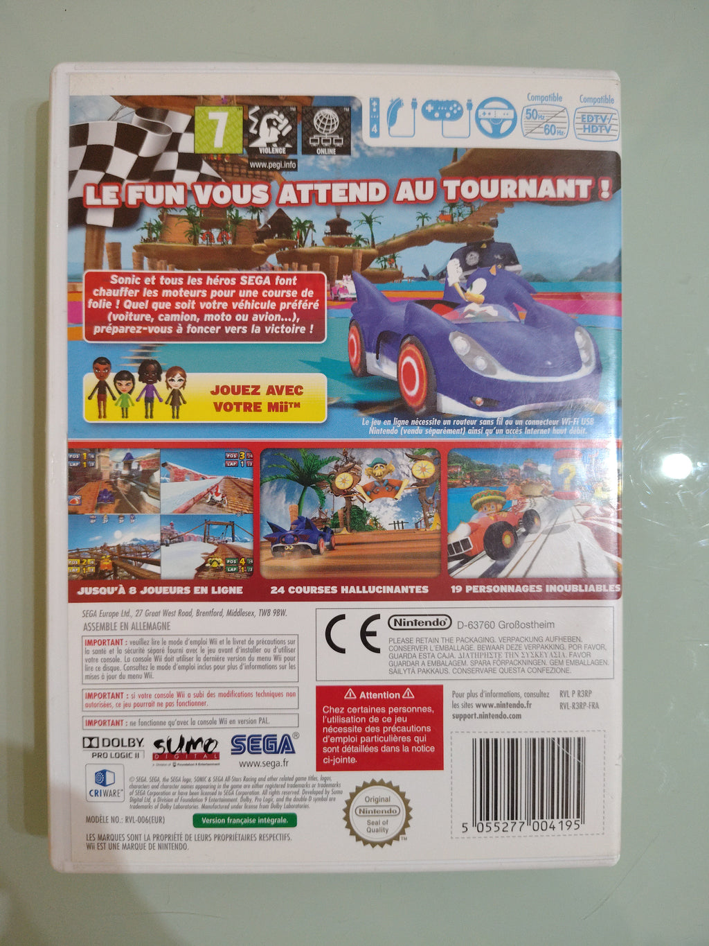 Sonic & Sega All-Stars Racing (Nintendo Wii, 2010) PAL multilingue