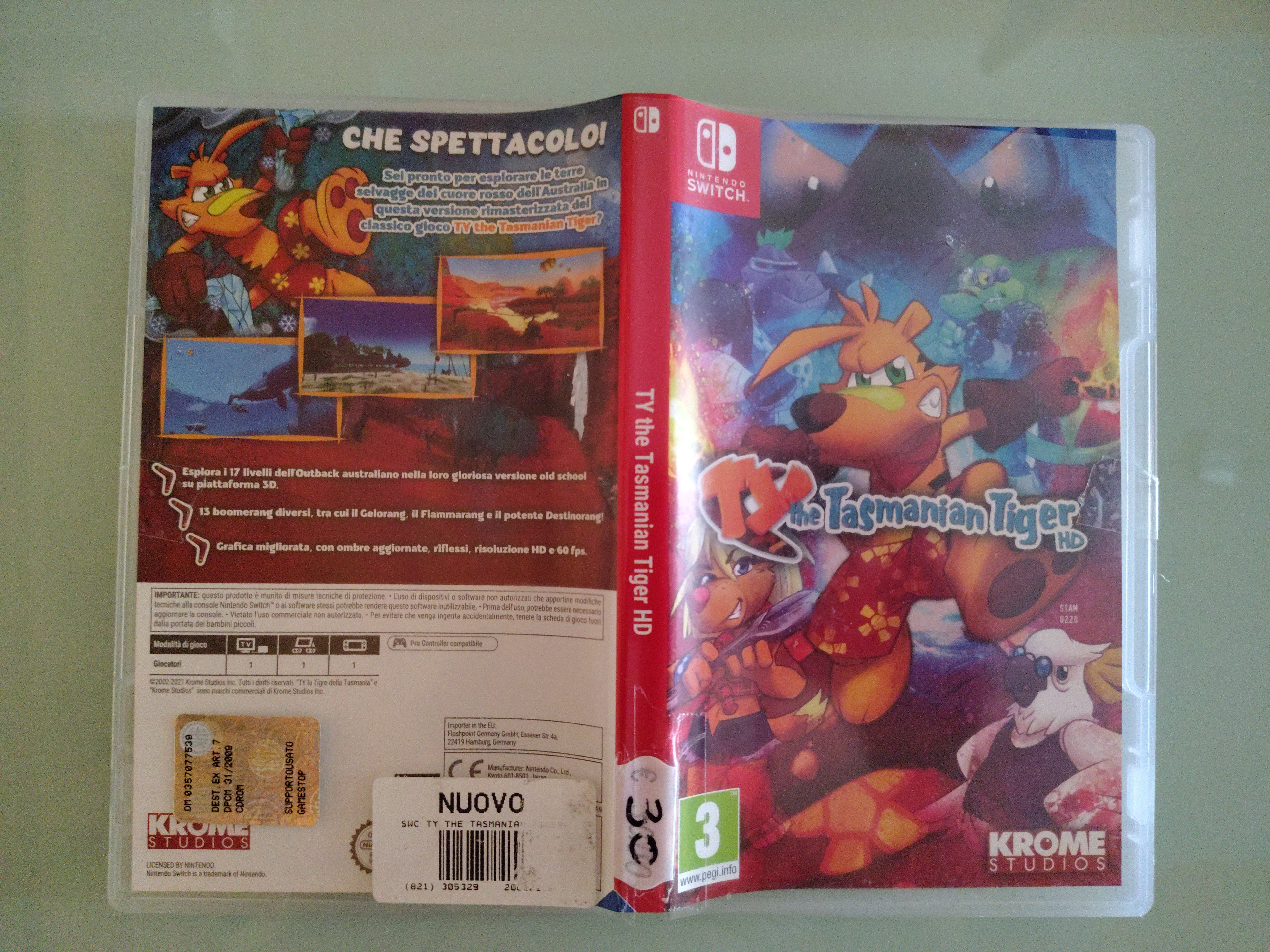 TY THE TASMANIAN TIGER HD SWITCH COME NUOVO