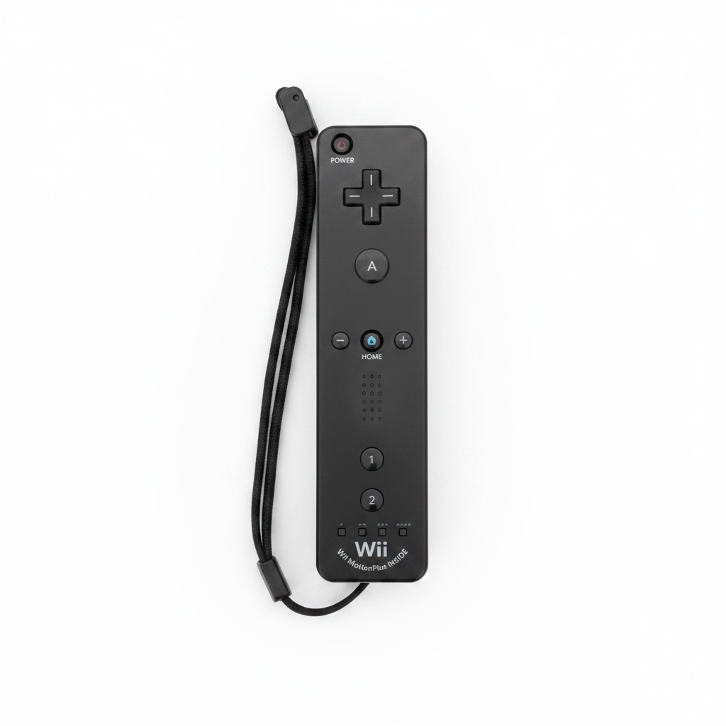 Telecomando ufficiale Wii nero con motion plus