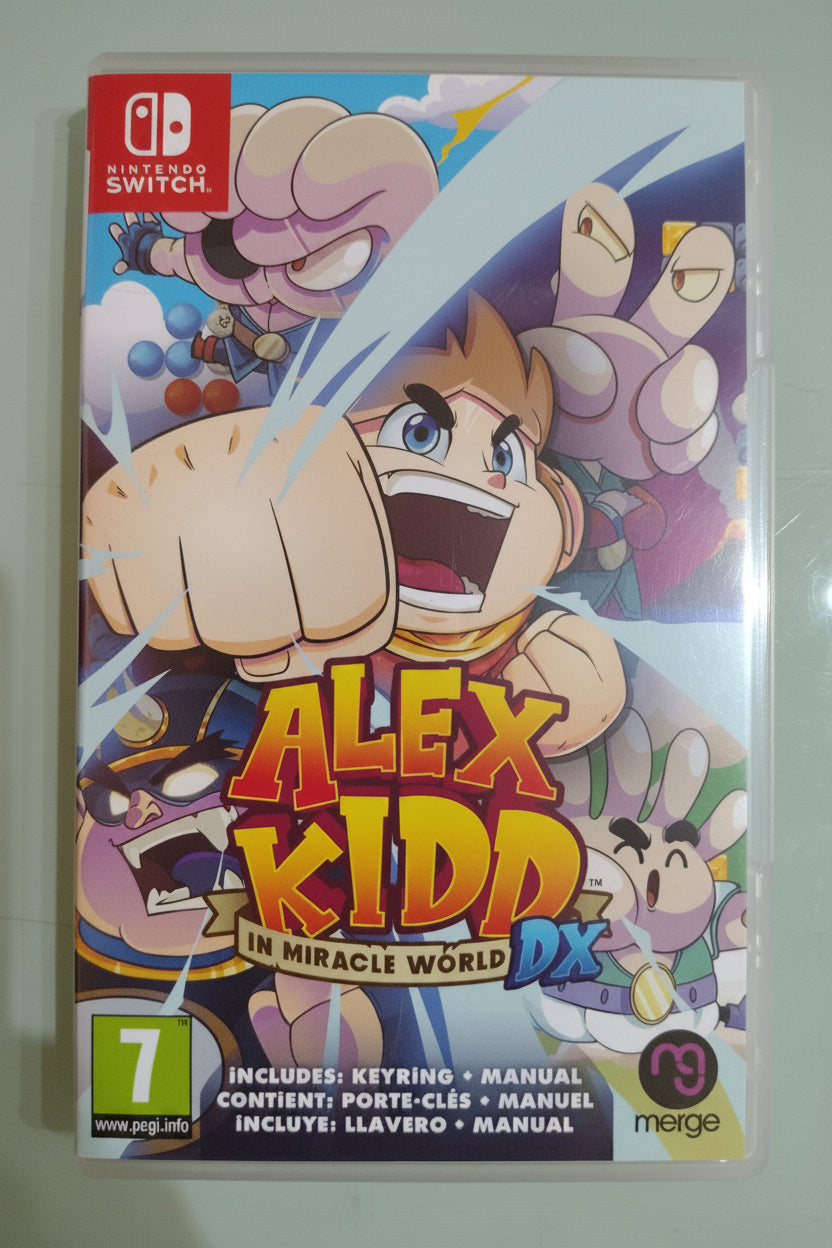 Alex Kidd In Miracle World Dx Nintendo Switch con portachiavi, cover reversibile
