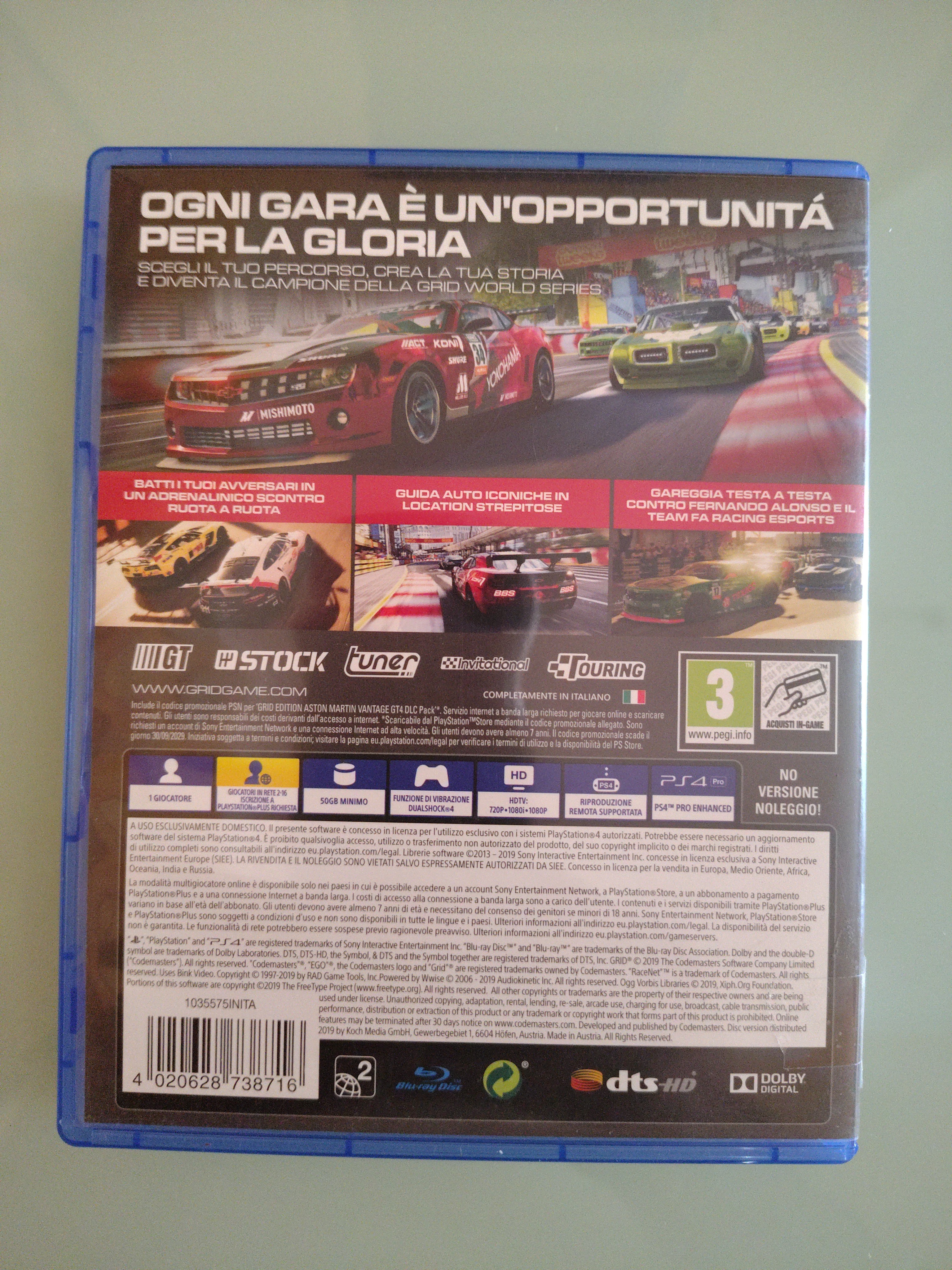 GRID PS4 PAL ita
