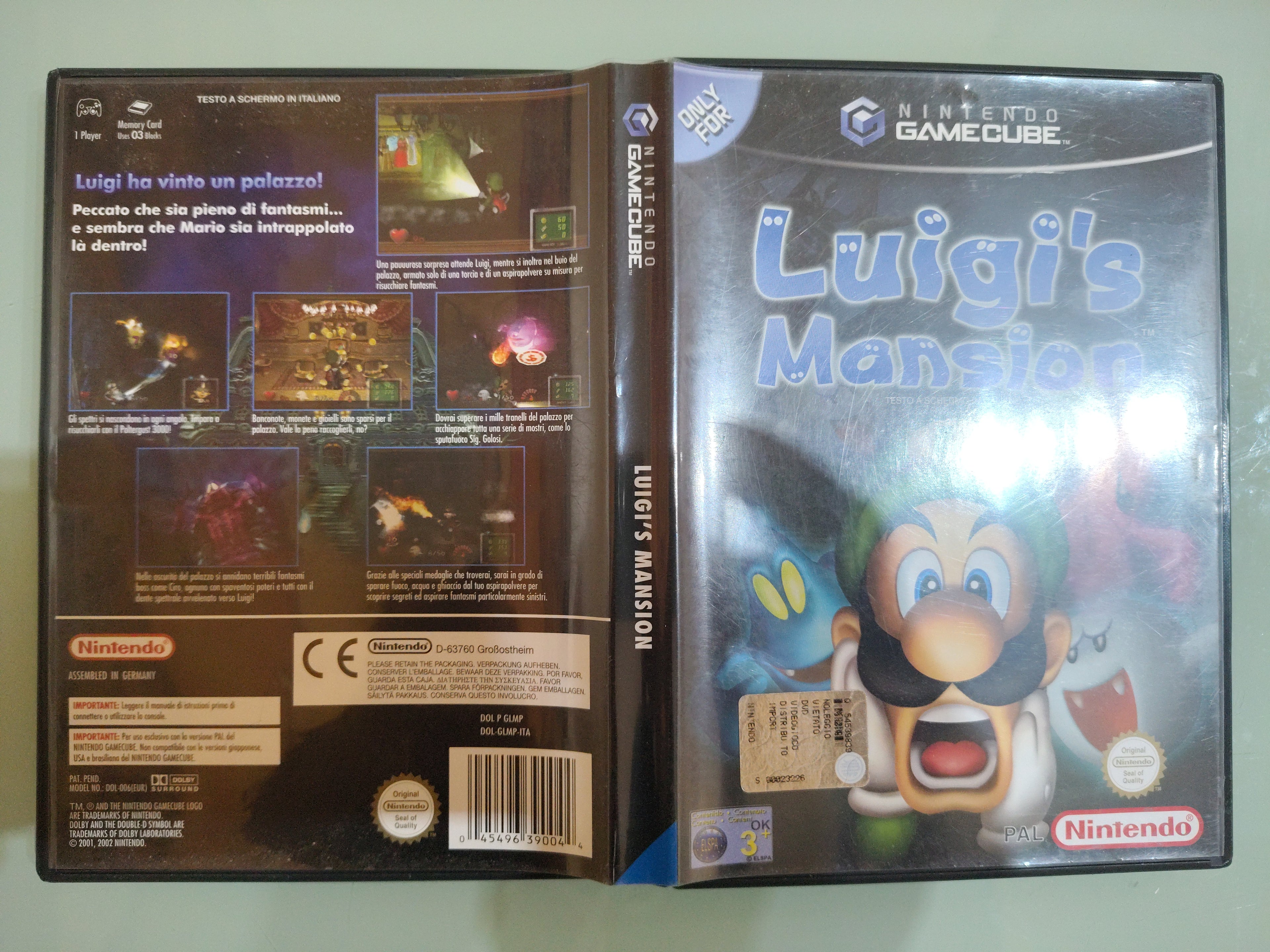 Videogioco per Nintendo Gamecube Luigi's Mansion PAL italiano triangolo Blu