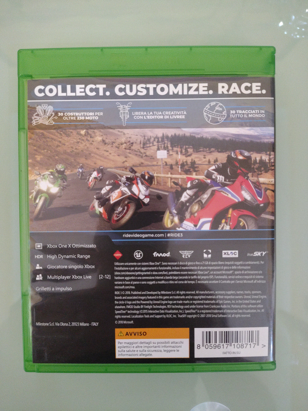 RIDE 3 , XBOX ONE/SERIES X ,USATO