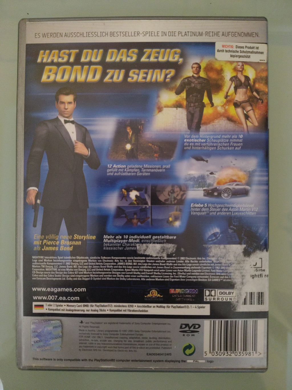JAMES BOND 007: NIGHTFIRE PLATINUM