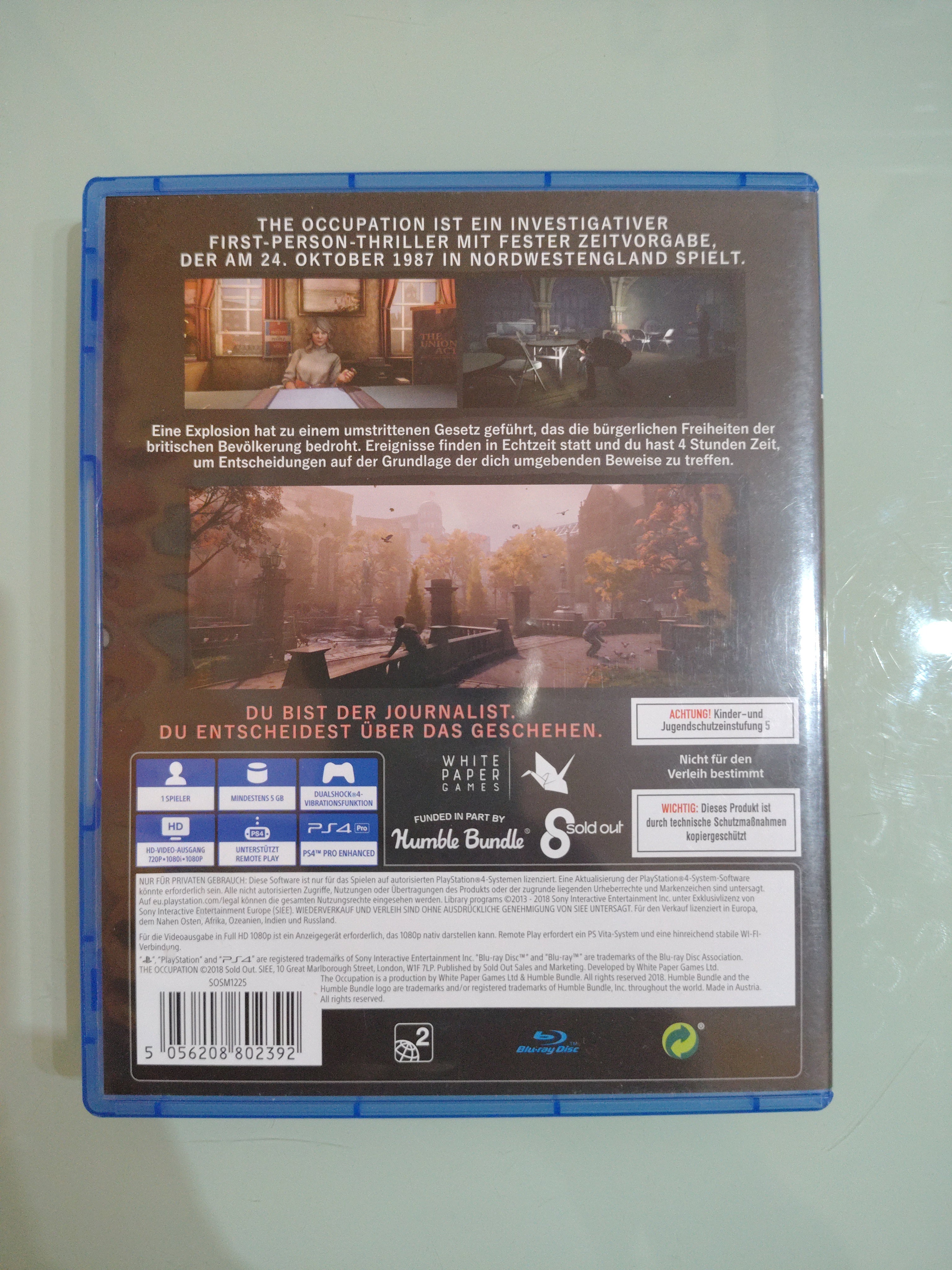 The Occuparion - Sony PlayStation 4