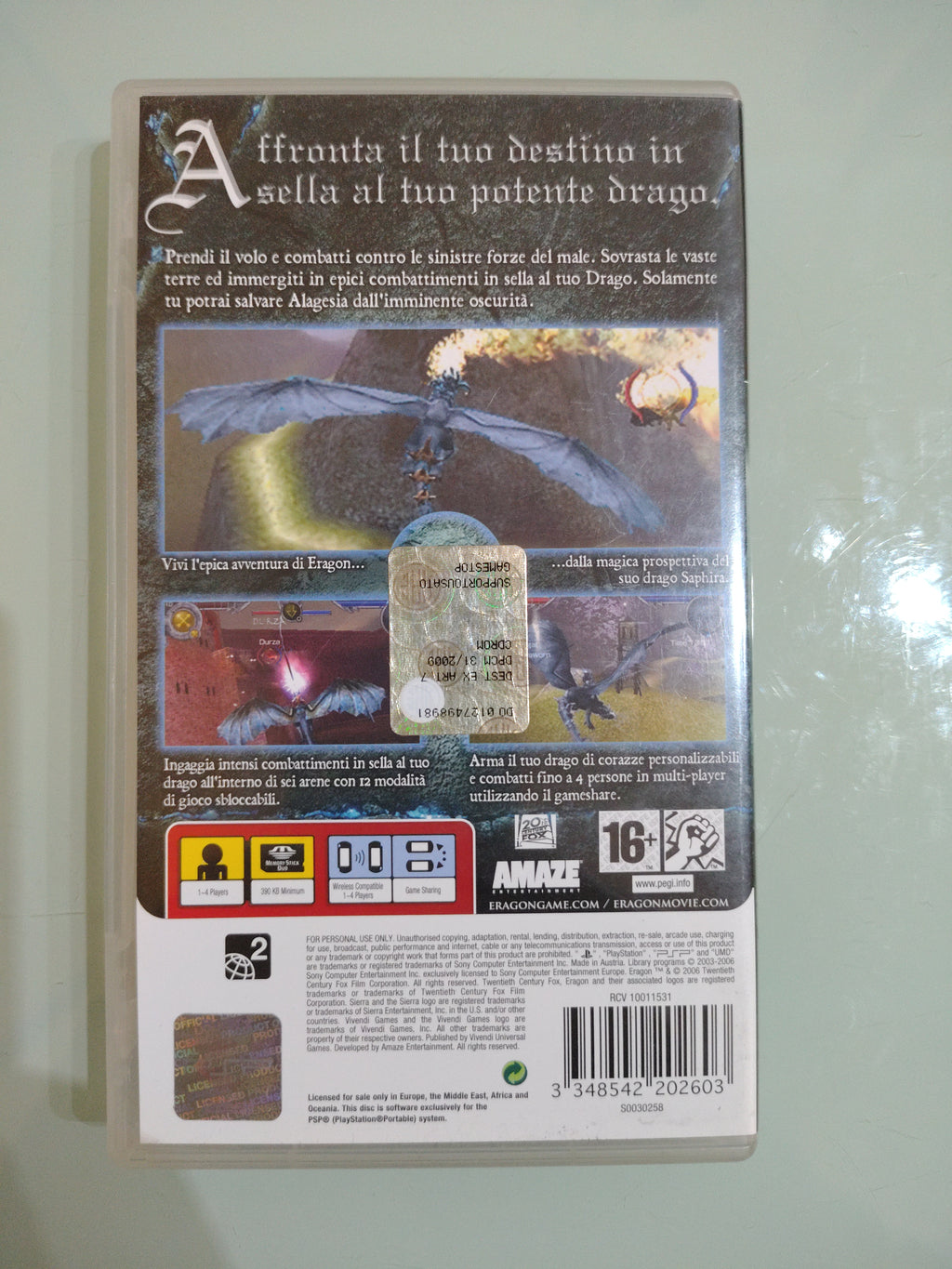 Eragon   PSP VERSIONE ITALIANA