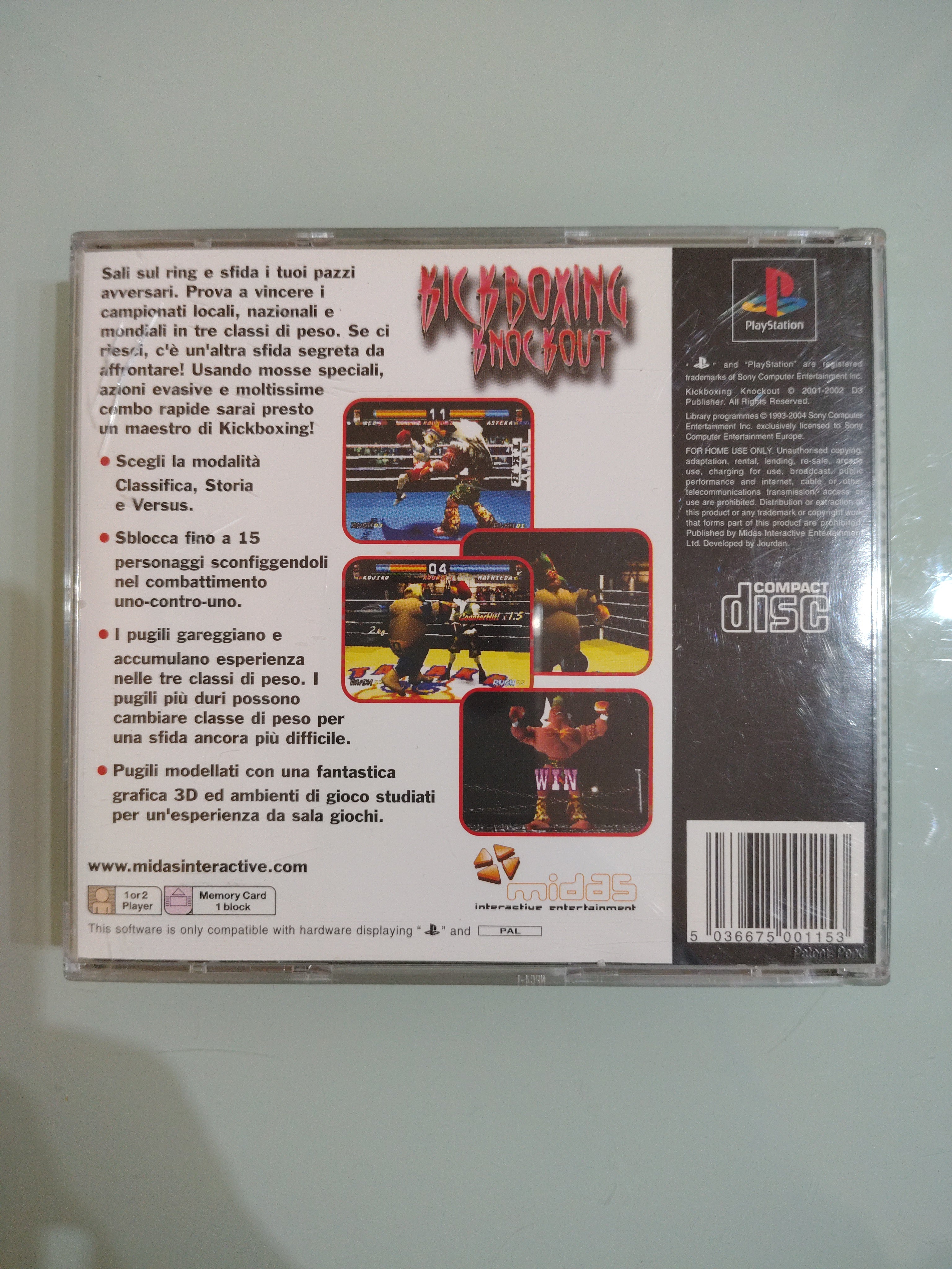 PS1 Playstation 1 Kickboxing Knockout PsOne PAL OTTIMO ITA