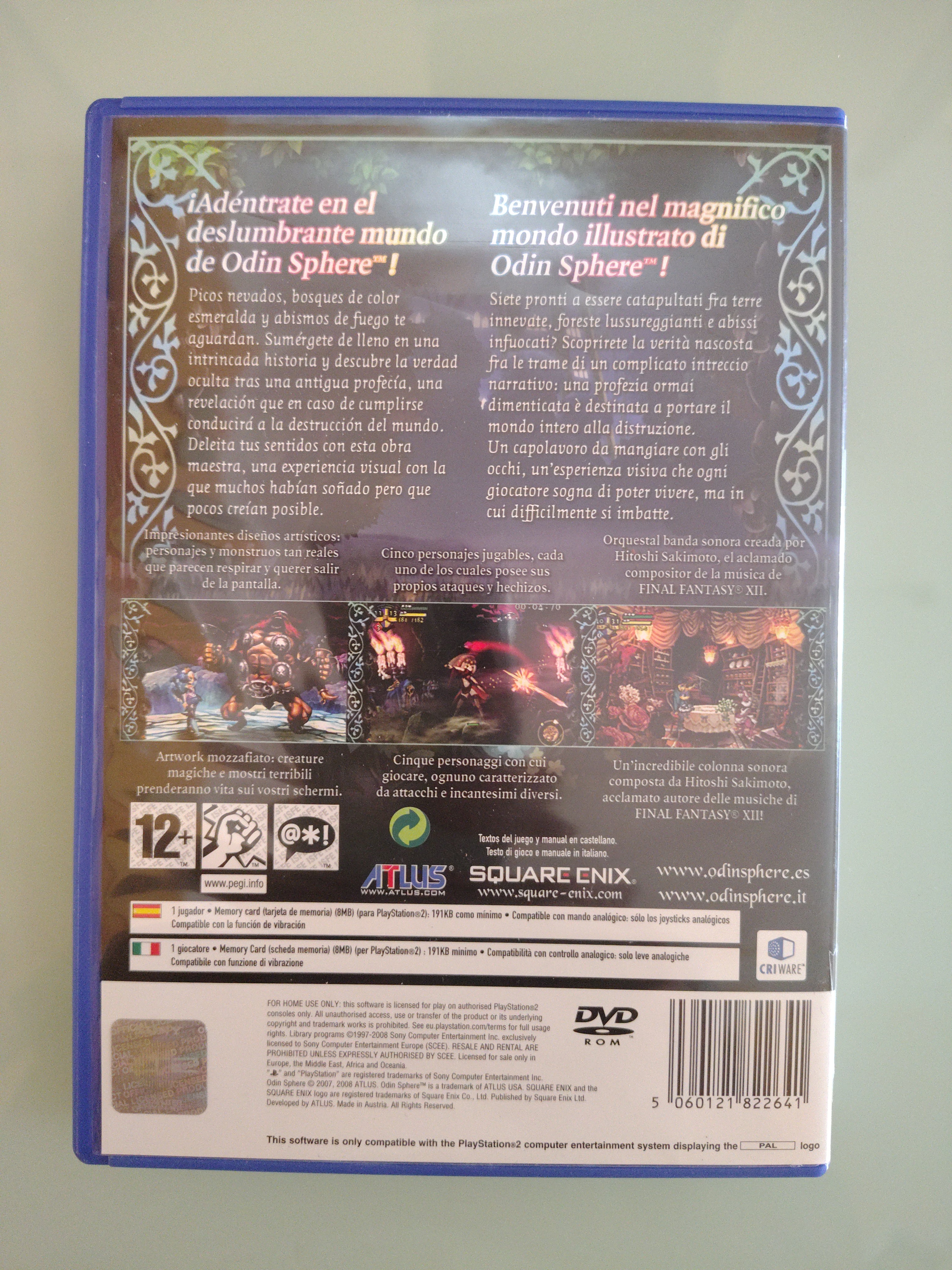 Videogioco Odin Sphere PlayStation 2 PS2 TESTATO disco manuale custodia COMPLETO