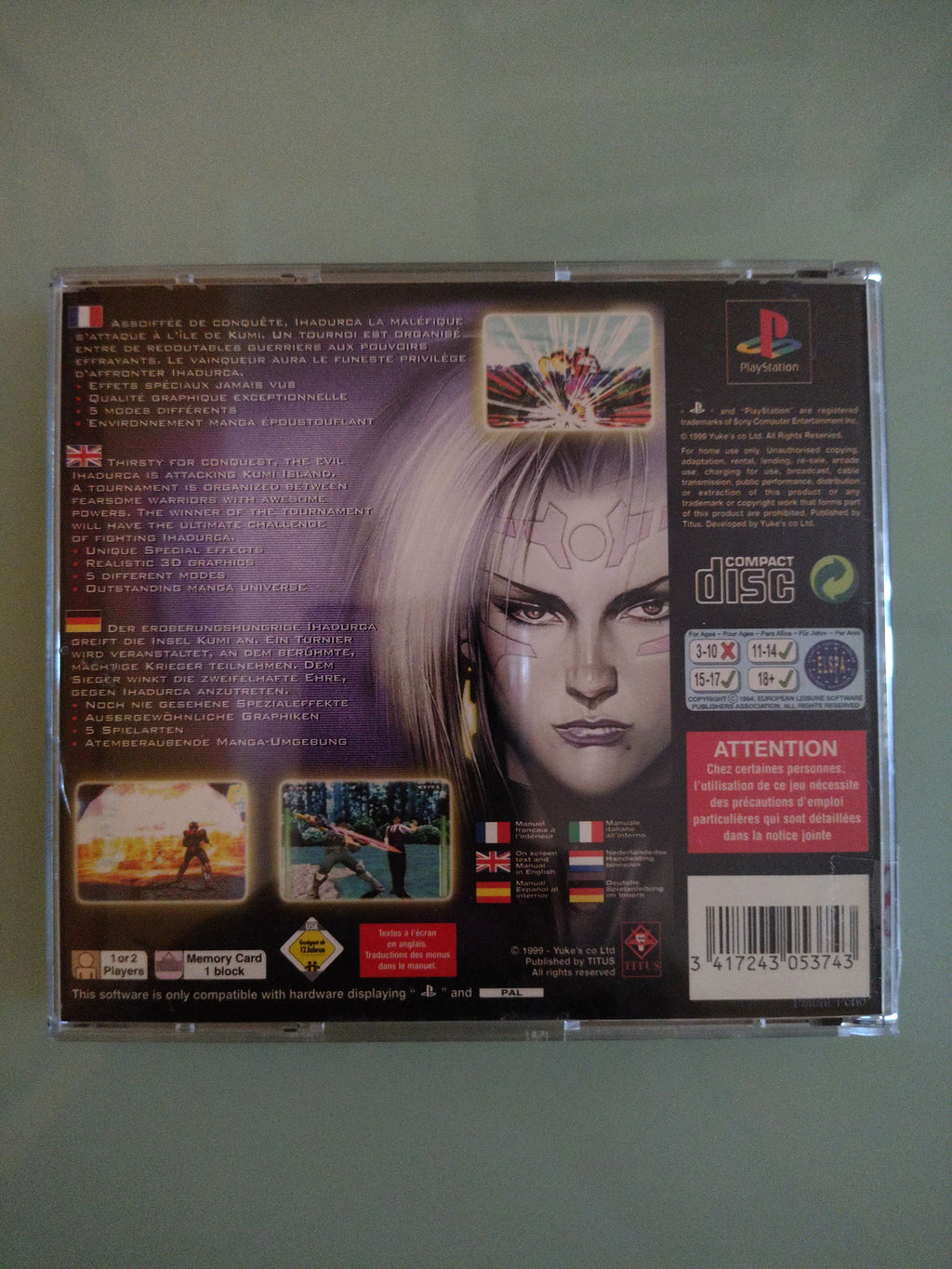 Console Game Play Gioco Sony PSOne PSX PS1 Playstation 1 PAL EUR Evil Zone