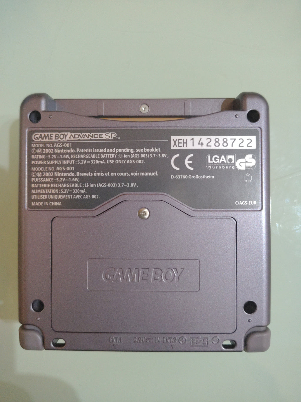 Game Boy Advance SP Nes Limited Edition