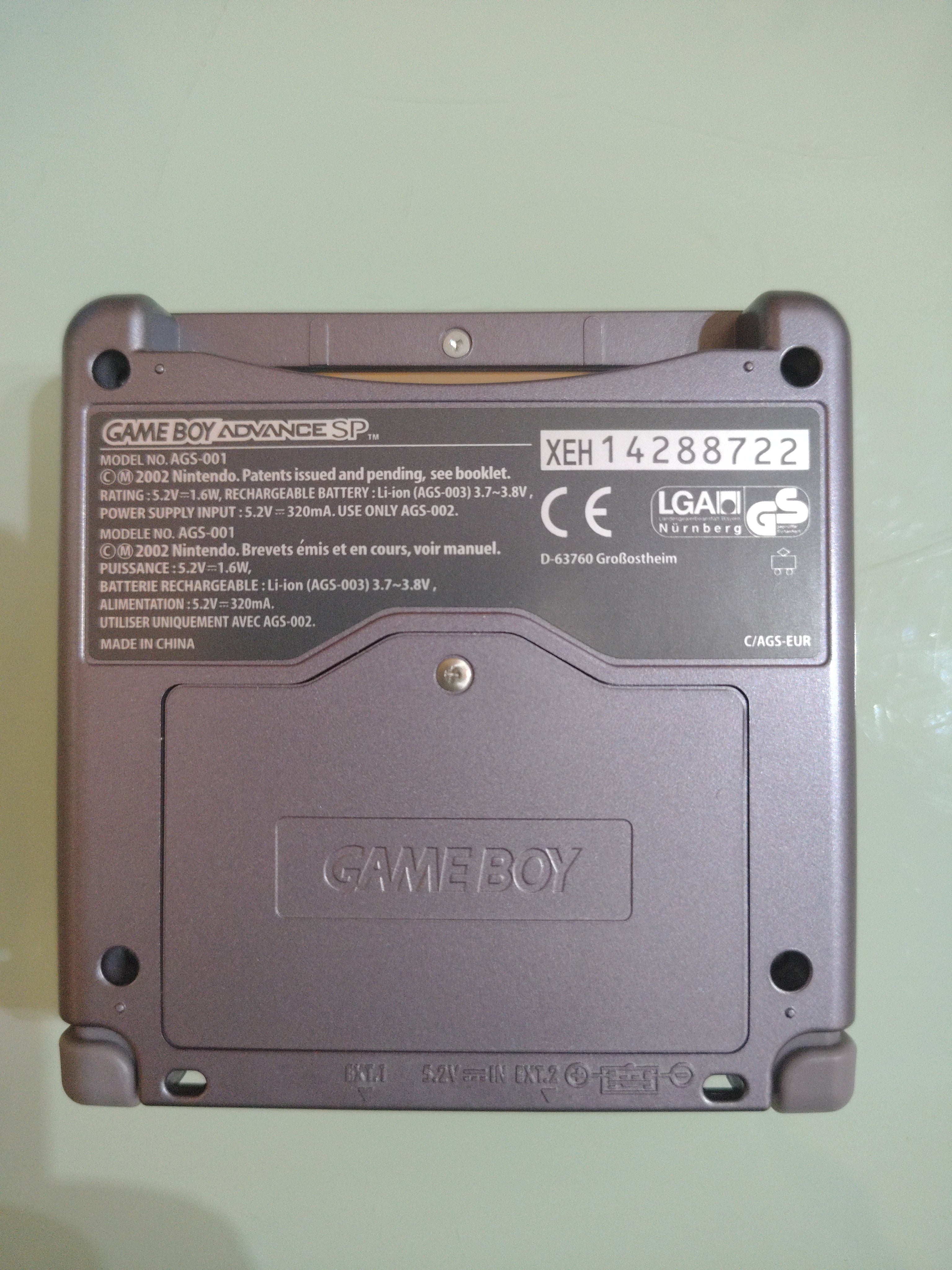 Game Boy Advance SP Nes Limited Edition