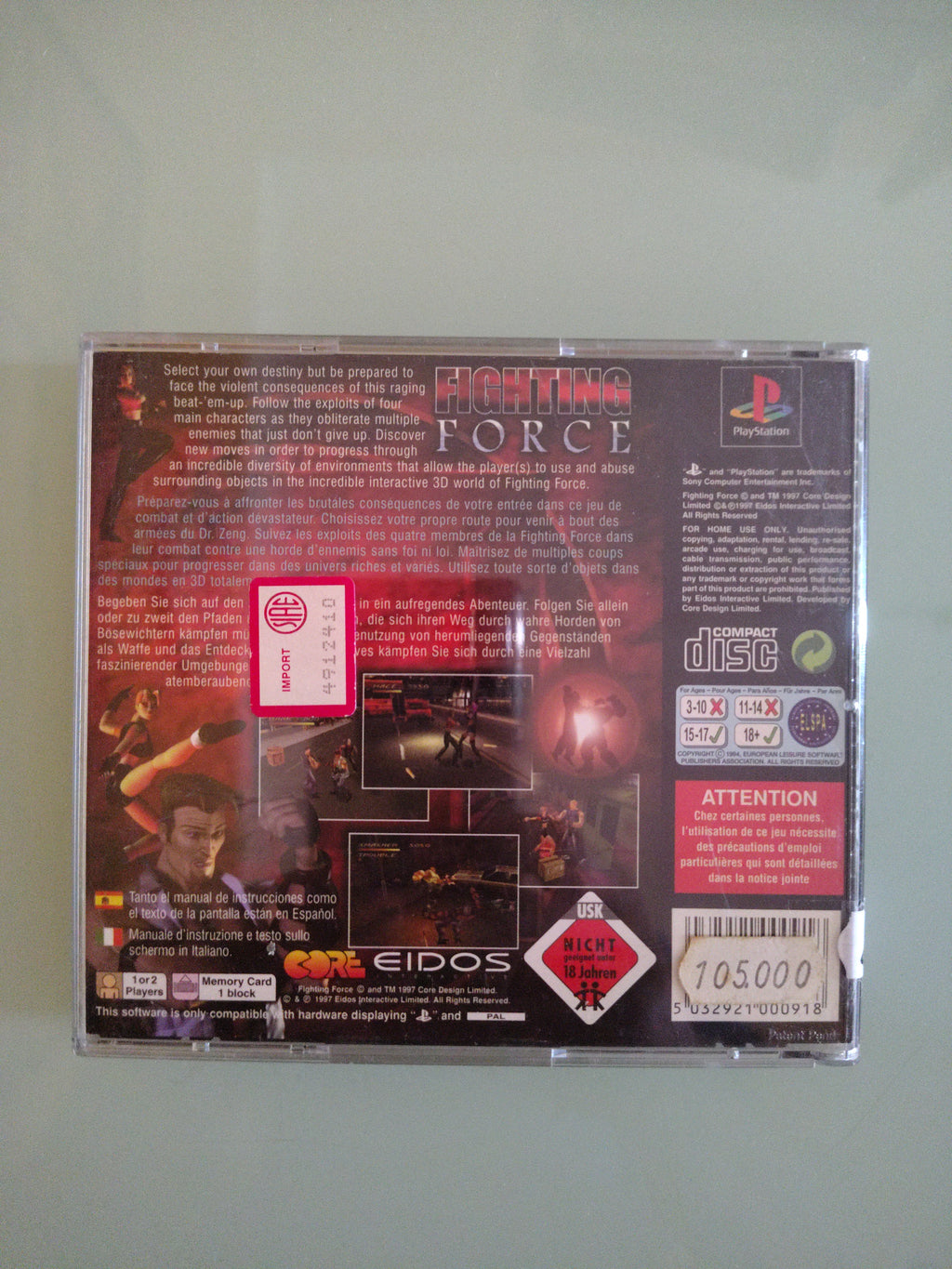 PS1 FIGHTING FORCE  PS1 PAL ITA/ESP