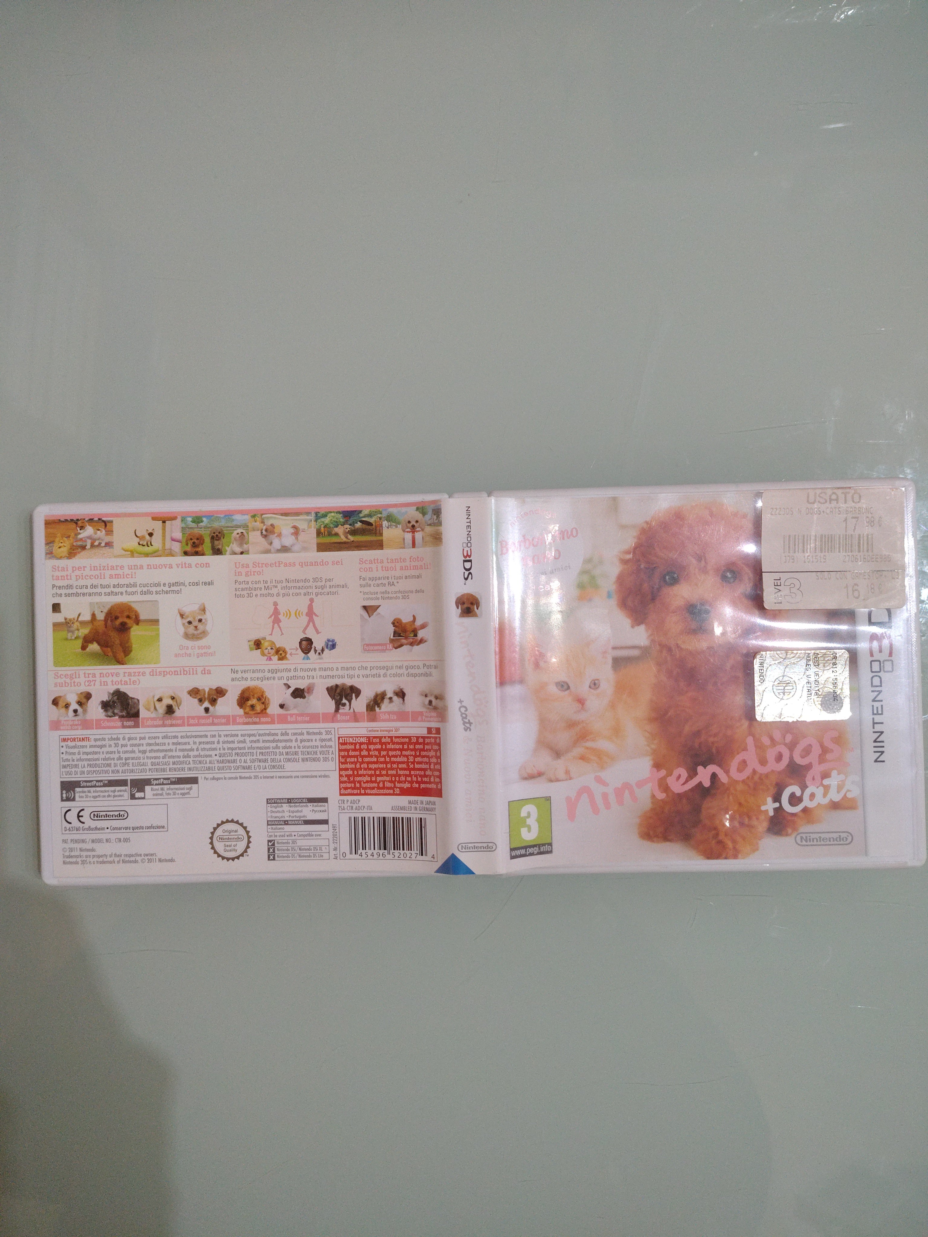 Nintendogs + Cats Barboncino nano GIOCO NINTENDO 3DS VERSIONE ITALIANA