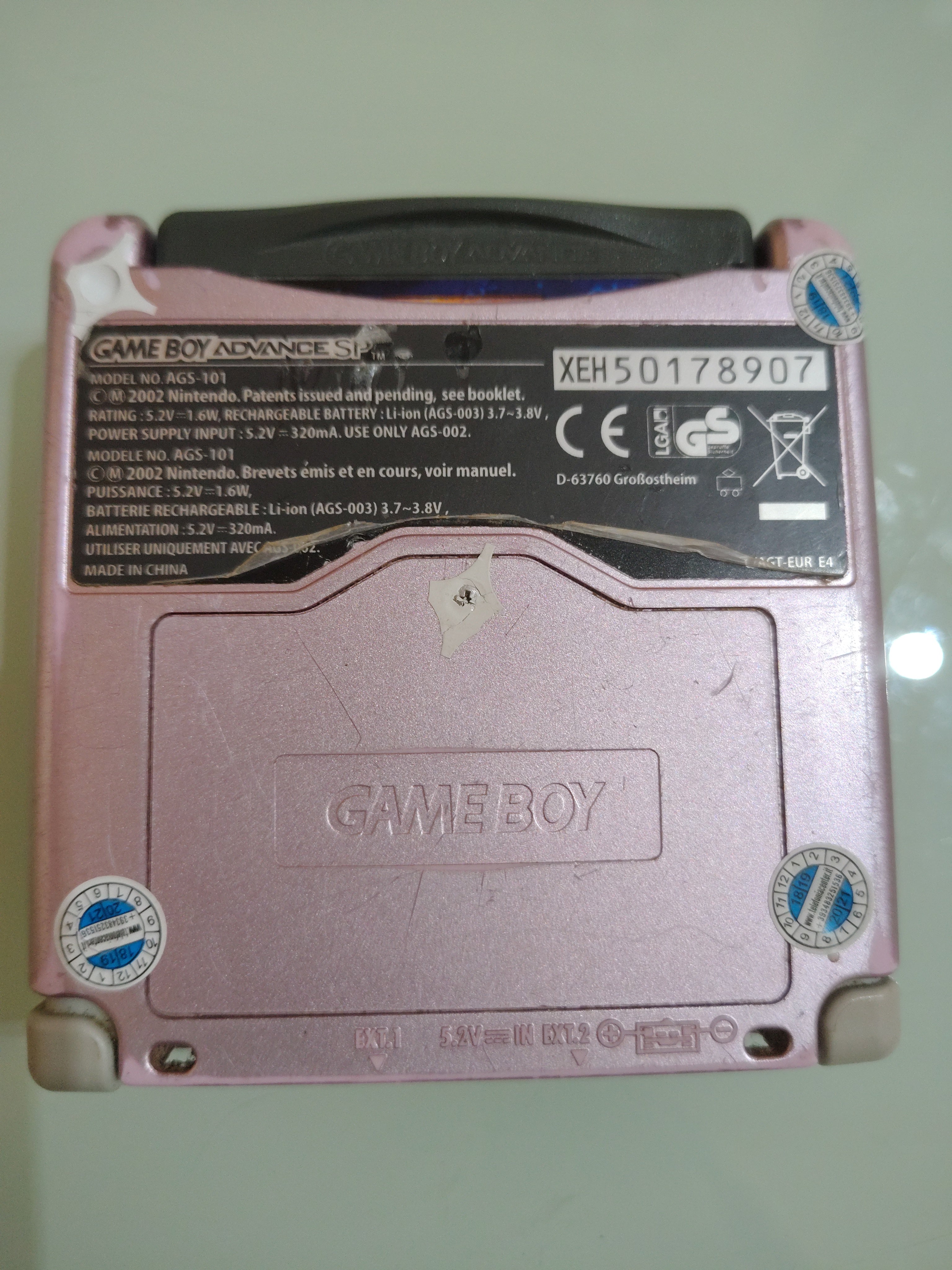 GAME BOY ADVANCE SP ROSA AGS 101 RETROILLUMINATO