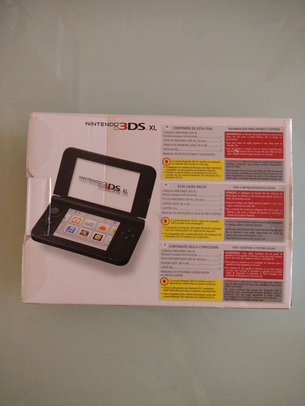 Nintendo 3DS - Console XL #argento + cavo alimentazione con scatola originale