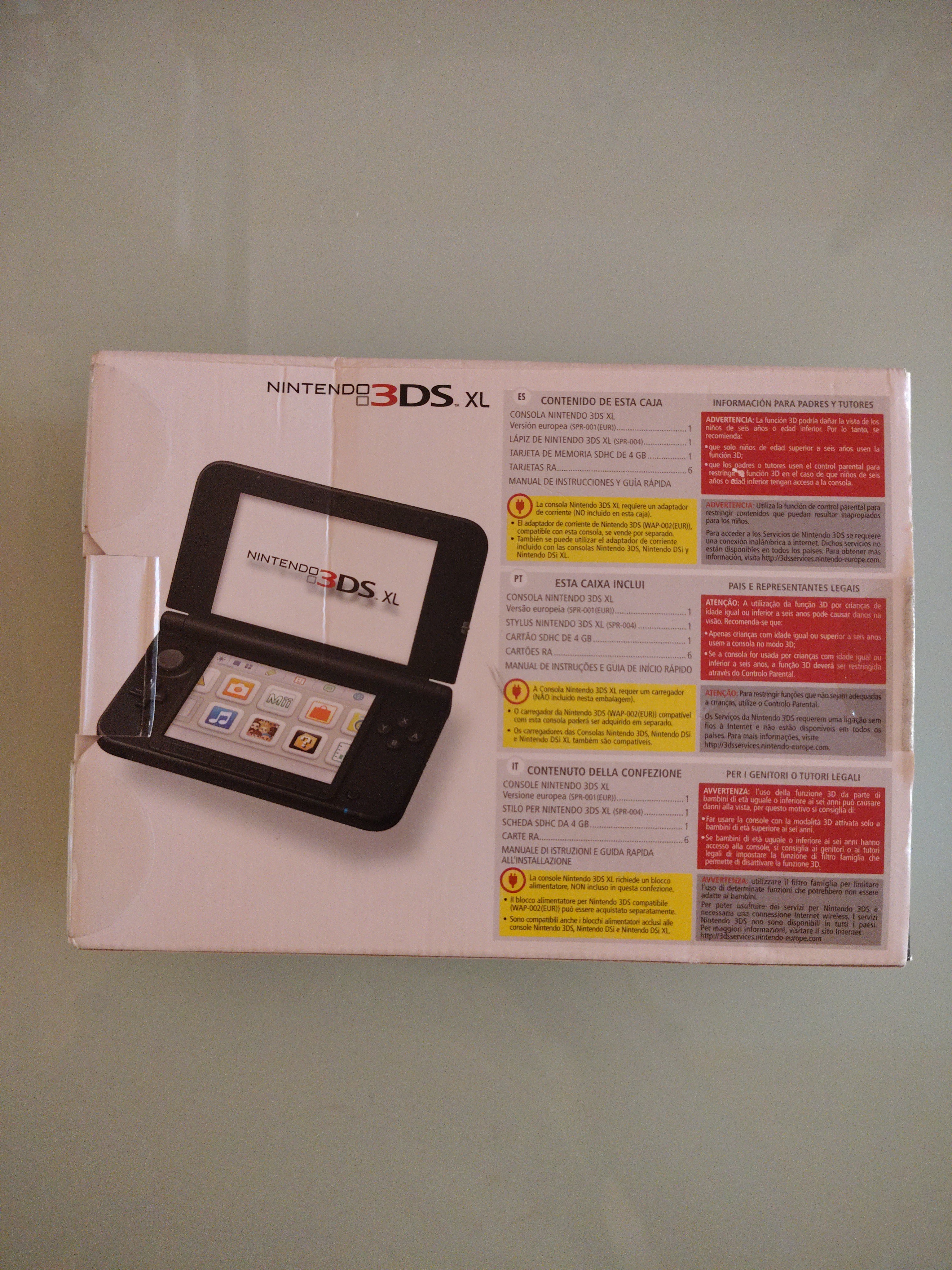 Nintendo 3DS - Console XL #argento + cavo alimentazione con scatola originale