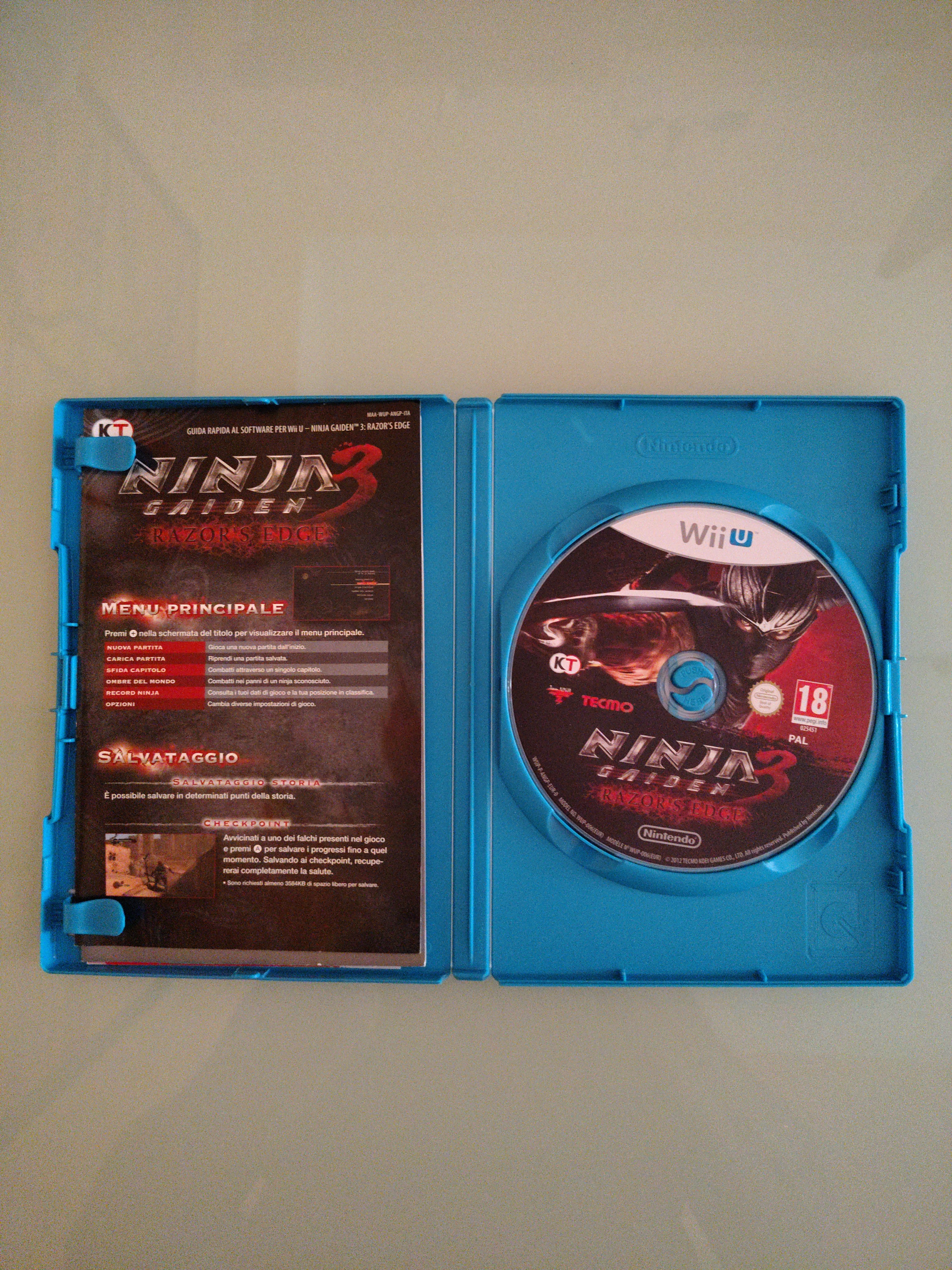 Ninja Gaiden 3 Razor's Edge Wii u Italiano Pal Ita Completo
