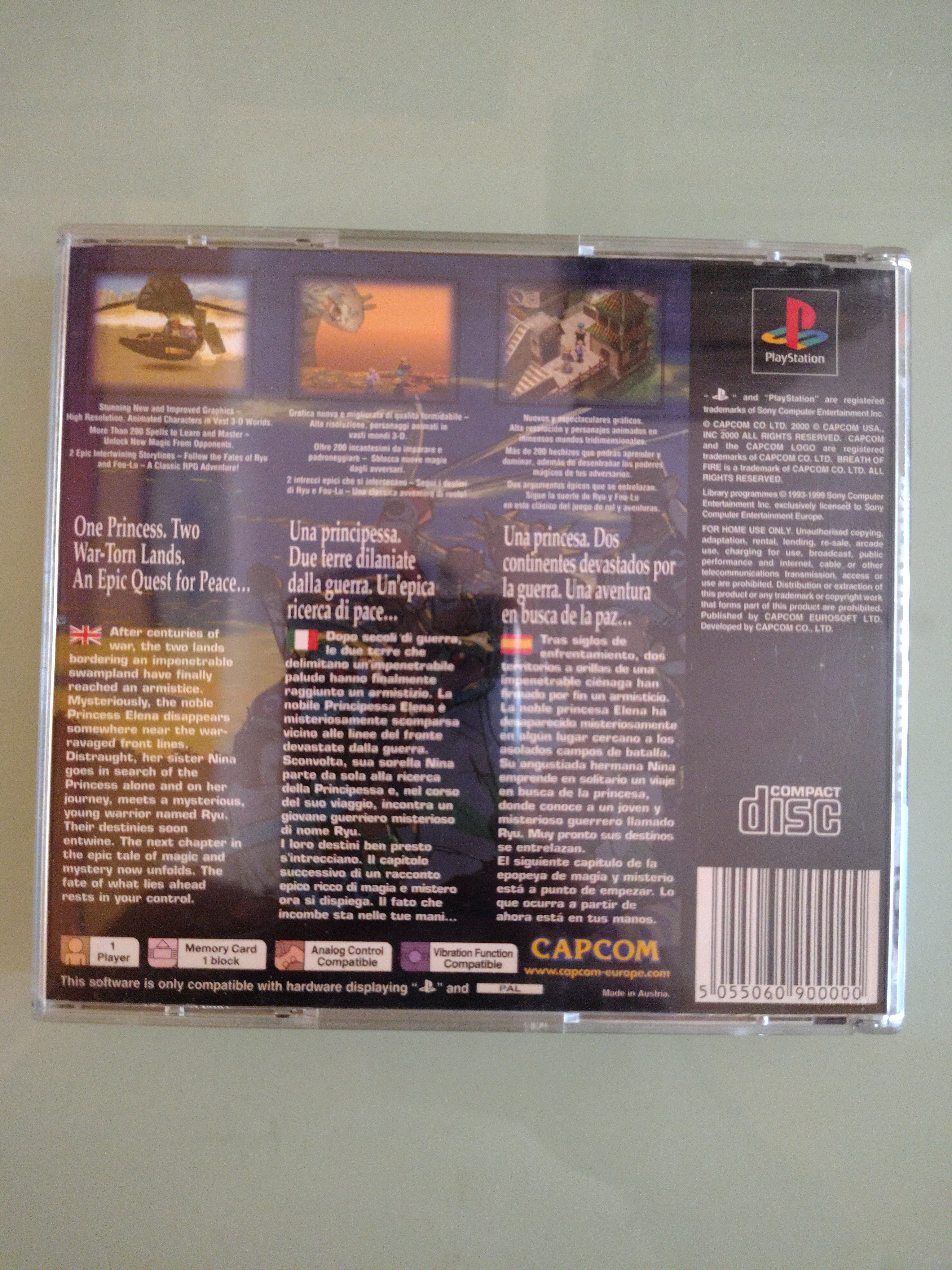 BREATH OF FIRE IV - SONY PS1 - PAL VIDEOGIOCO USATO PERFETTAMENTE FUNZIONANTE
